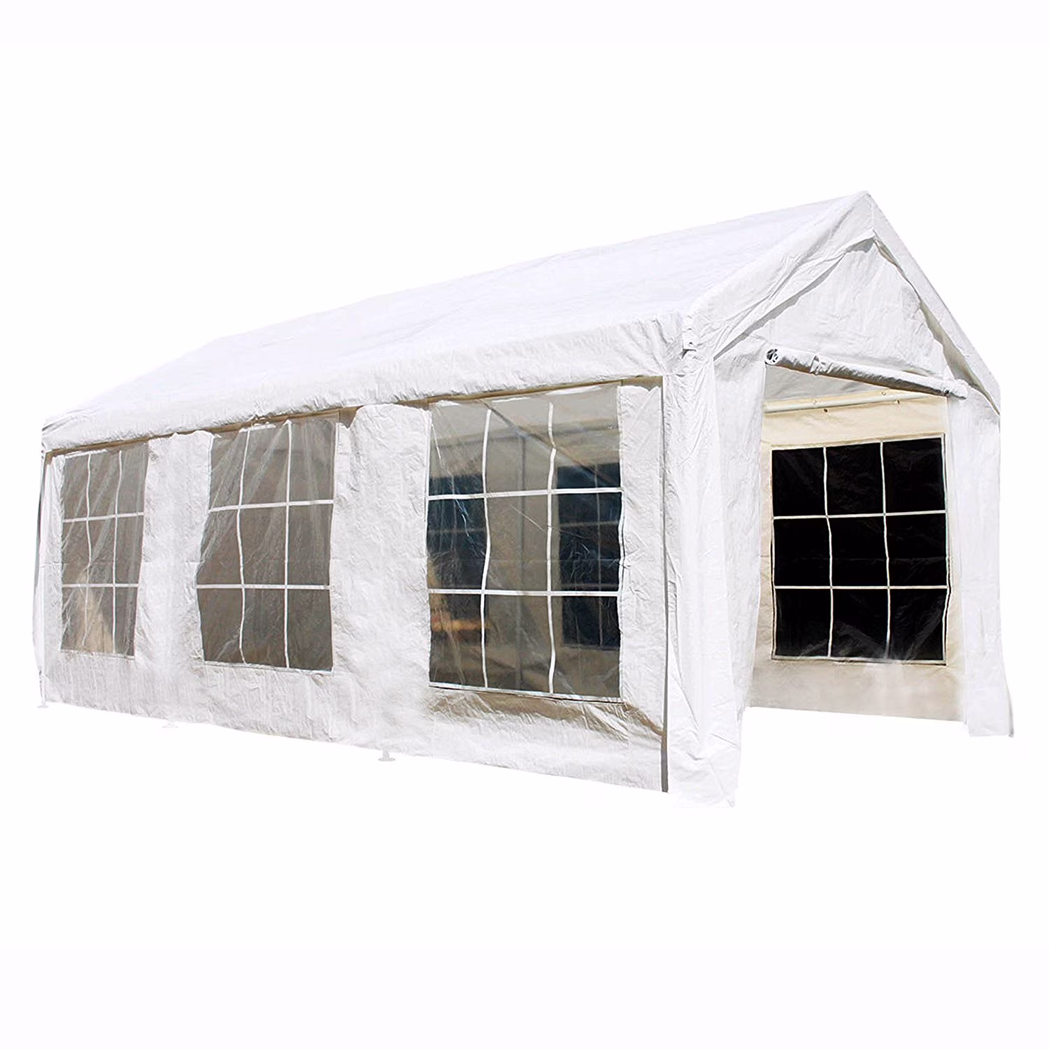 ALEKO Outdoor Canopy Tent with Sidewalls and Windows - 10 X 20 FT - White