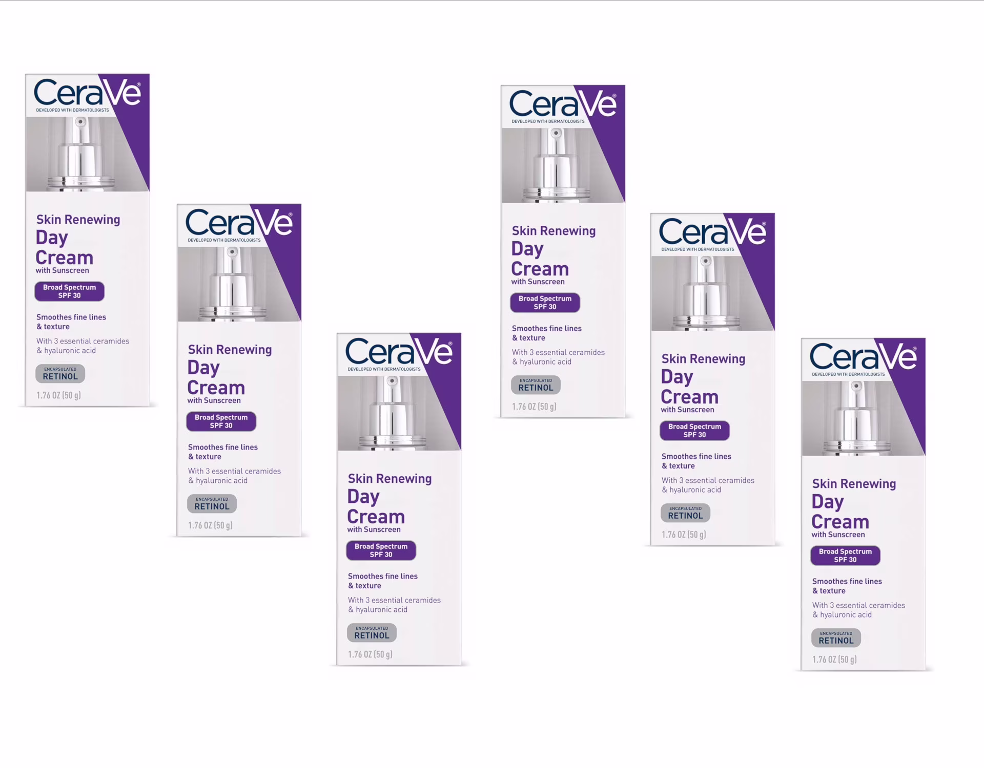 CeraVe Skin Renew Day Cream SPF 30 - 1.7 oz. (Pack of 6)