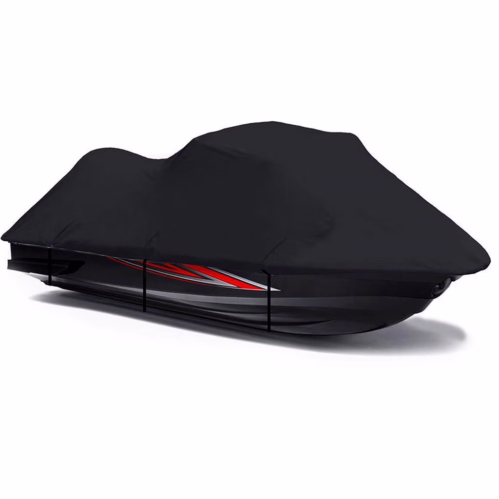 BLACK 600 DENIER JetSki Cover Compatible for Kawasaki 1999 2000 2001 2002 2003 1100 STX DI Jet Ski Watercraft Cover