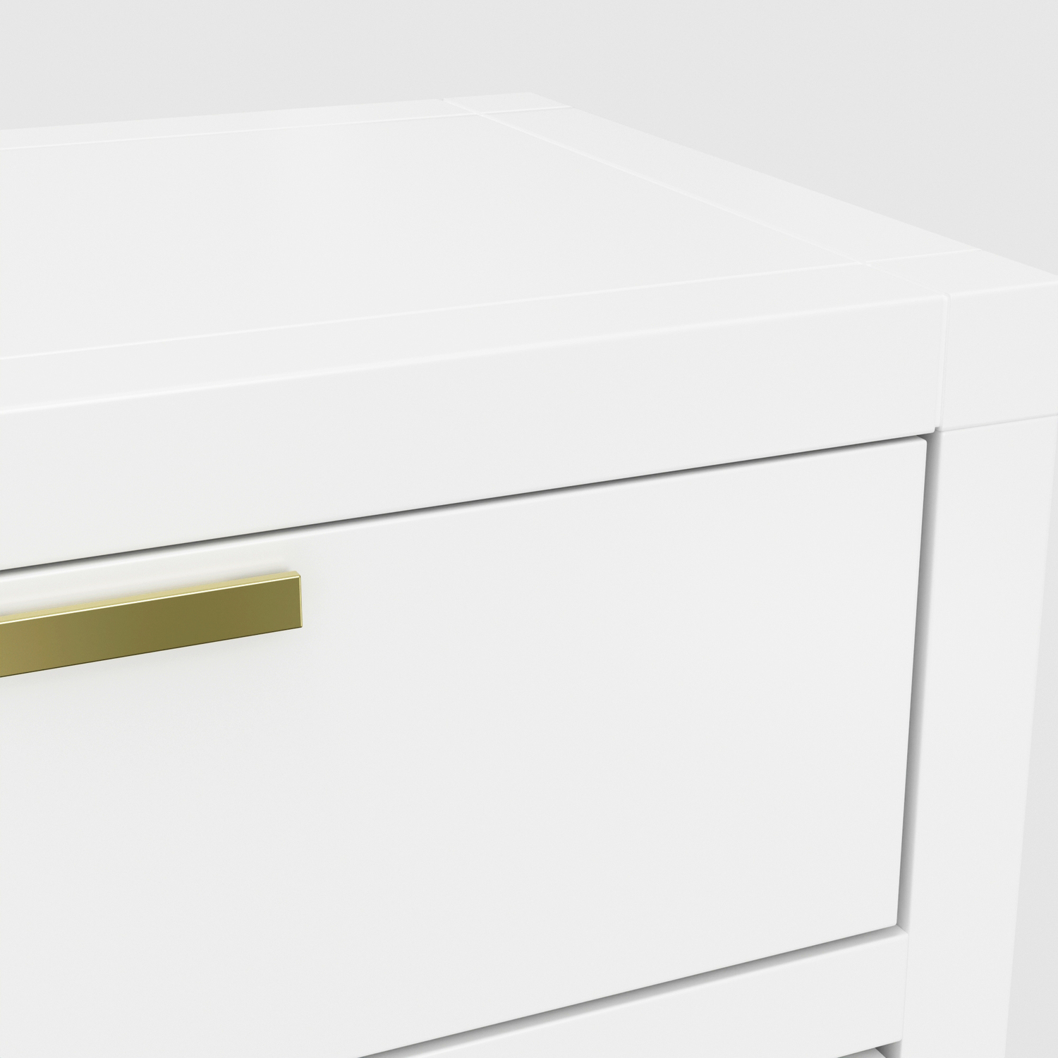Alpine Furniture Carmel Wood 2 Drawer Nightstand in White