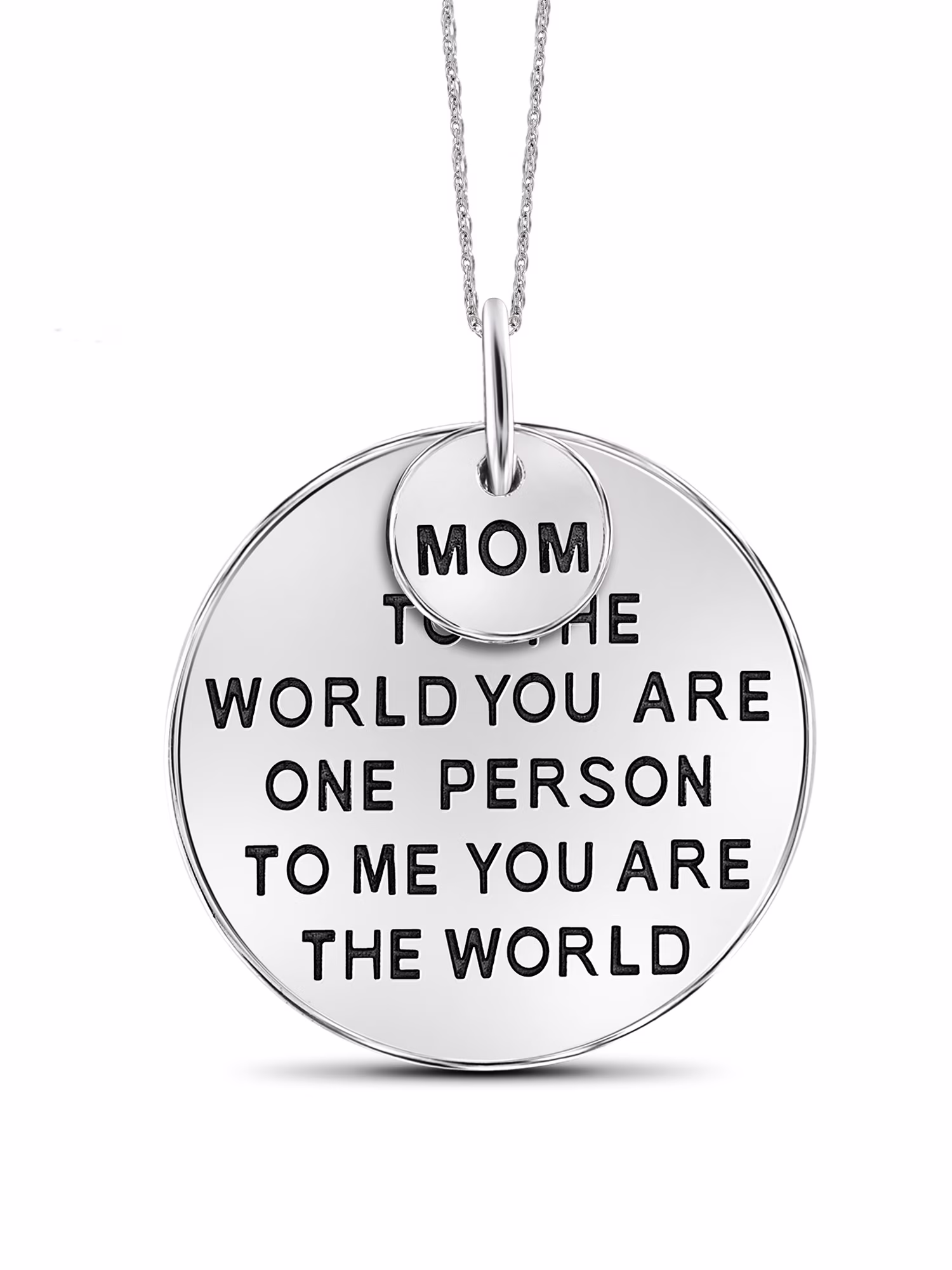 JewelersClub Mom Necklace Sterling Silver Necklace for Women – Beautiful Engraved Mom 0.925 Sterling Silver Mother Necklace – Mothers Day Gifts Necklaces for Women