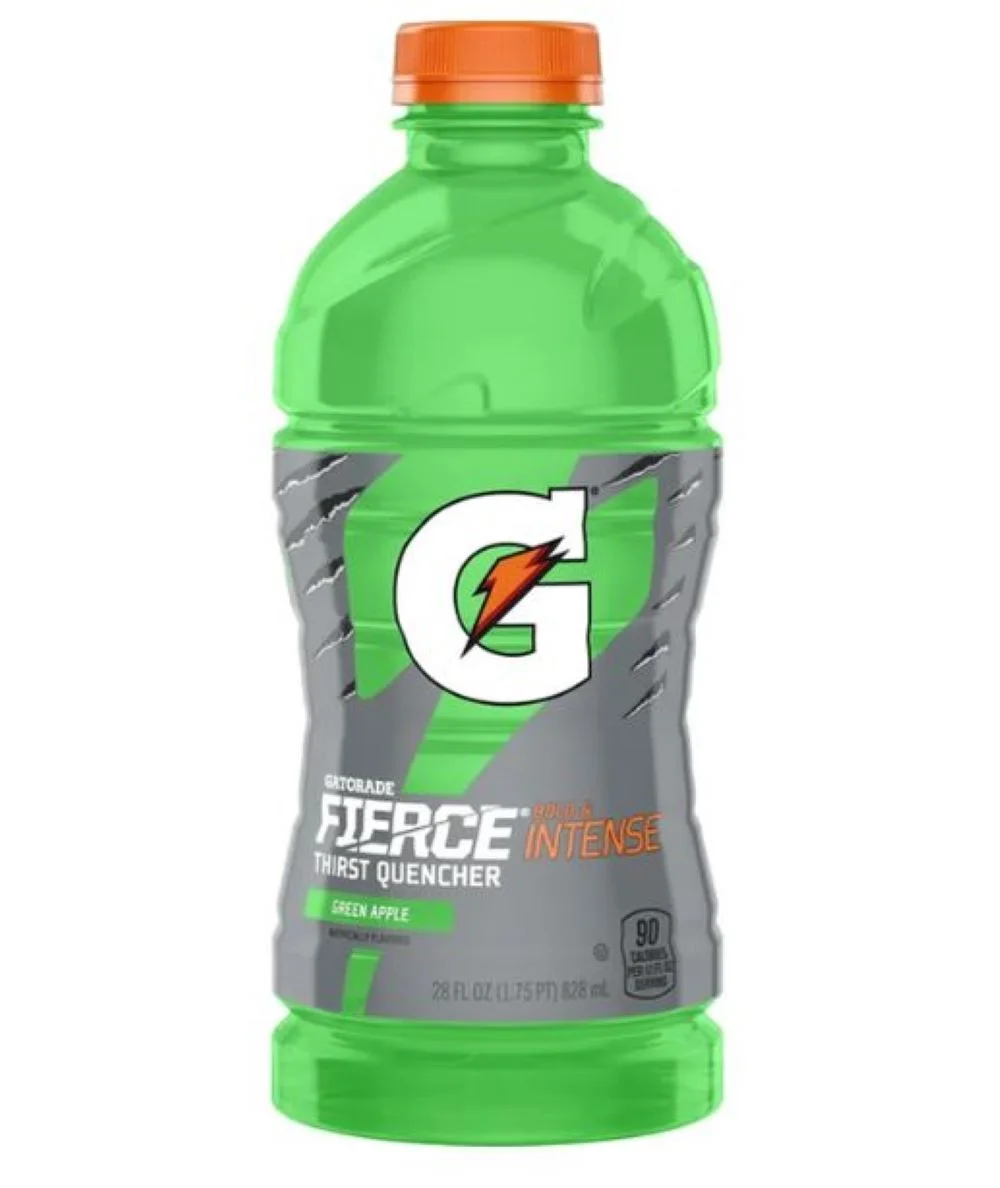 Gatorade Fierce Green Apple 28 oz Bottle, Quantity of 6