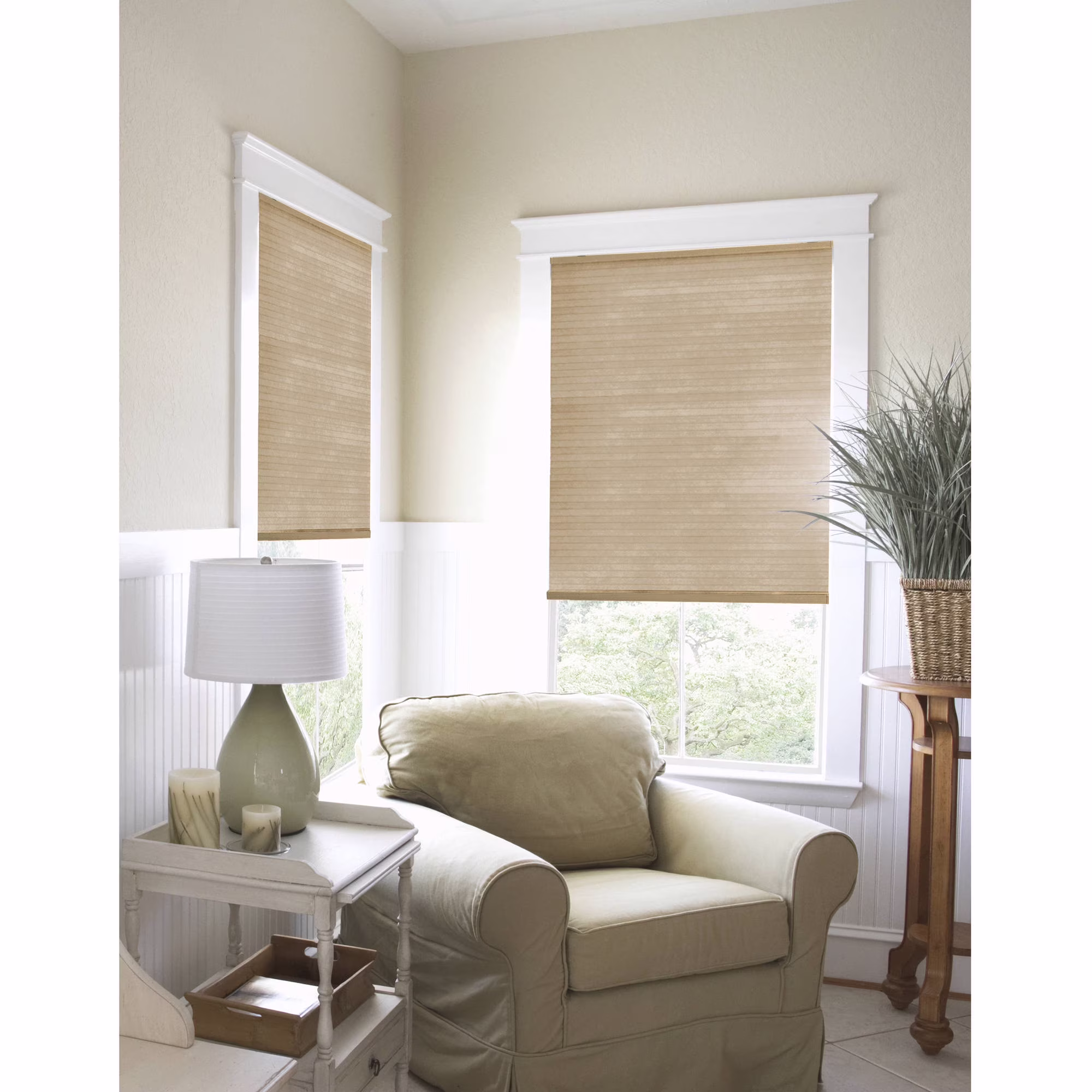 Richfield Studios Cordless Light Filtering Cellular Shade, Chai Latte