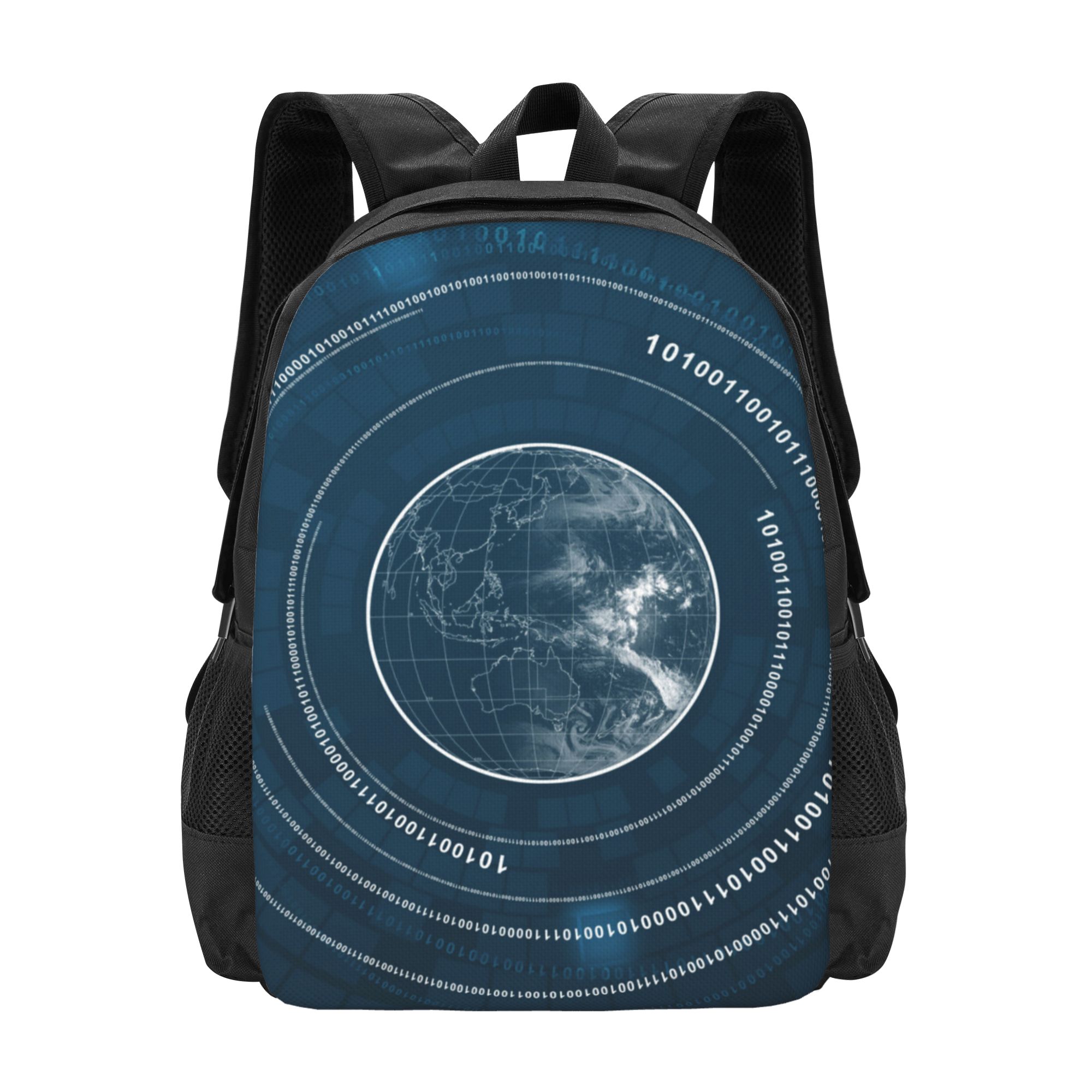 DouZhe Lightweight Backpack, Abstract Geometric World Map Prints Travel Outdoor Hiking Bag School Bookbag Casual Daypack Backpacks for Women Men