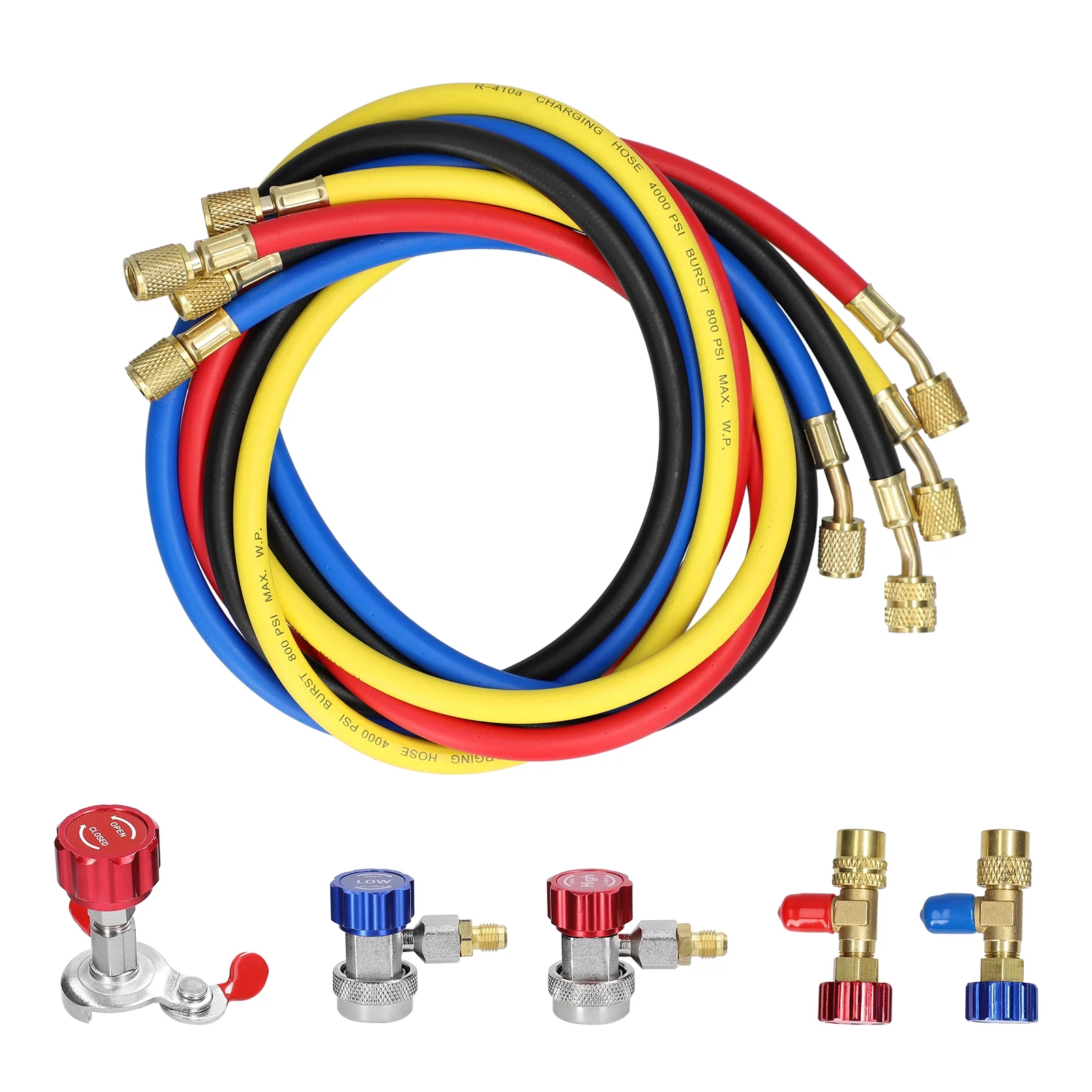 Anself Dual Gauges Air Conditioner Refrigerant Refilling Set Pressure Adjustable Refrigeration Maintenance Equipment Kit Brass Connection Air-conditioner Repairing Device