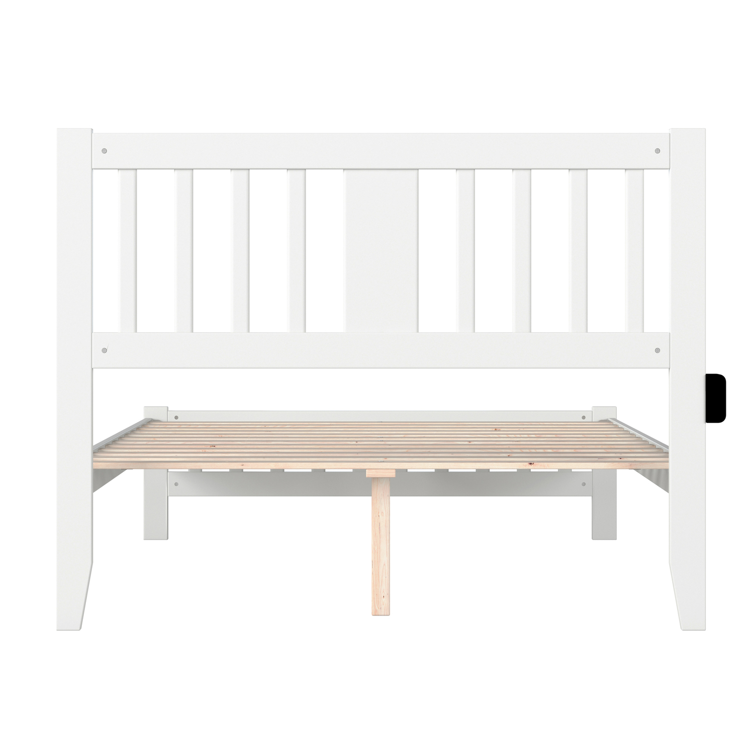 AFI Tahoe Solid Wood Full Bed with Footboard and USB Charger in White