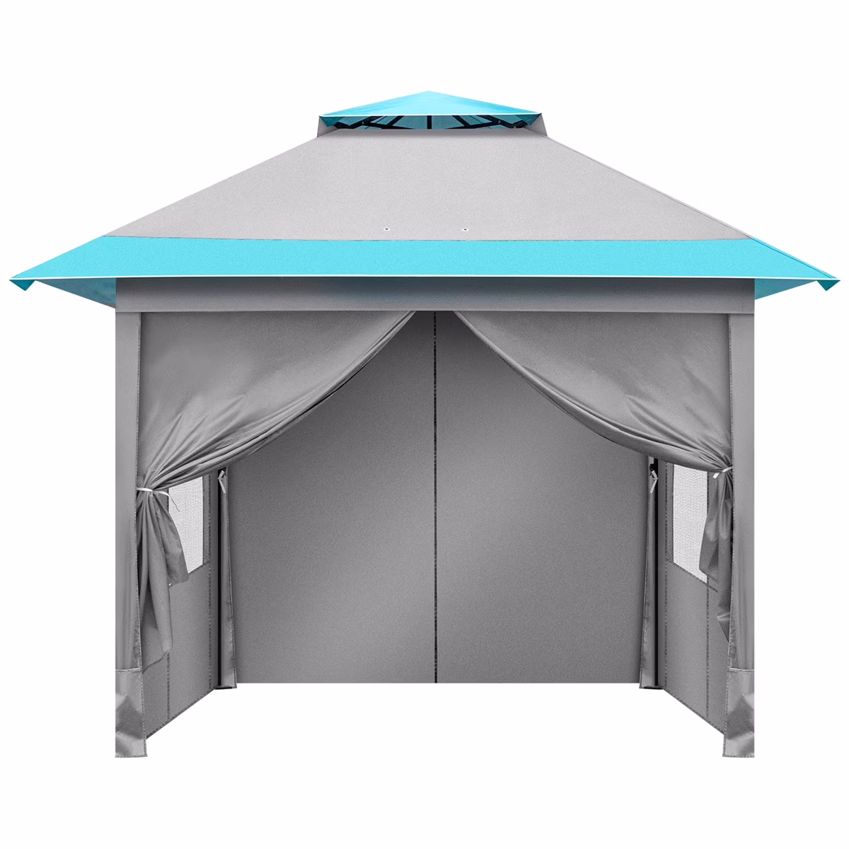 10 Ft. W x 10 Ft. D Metal Patio Gazebo Tent With Carry Bag