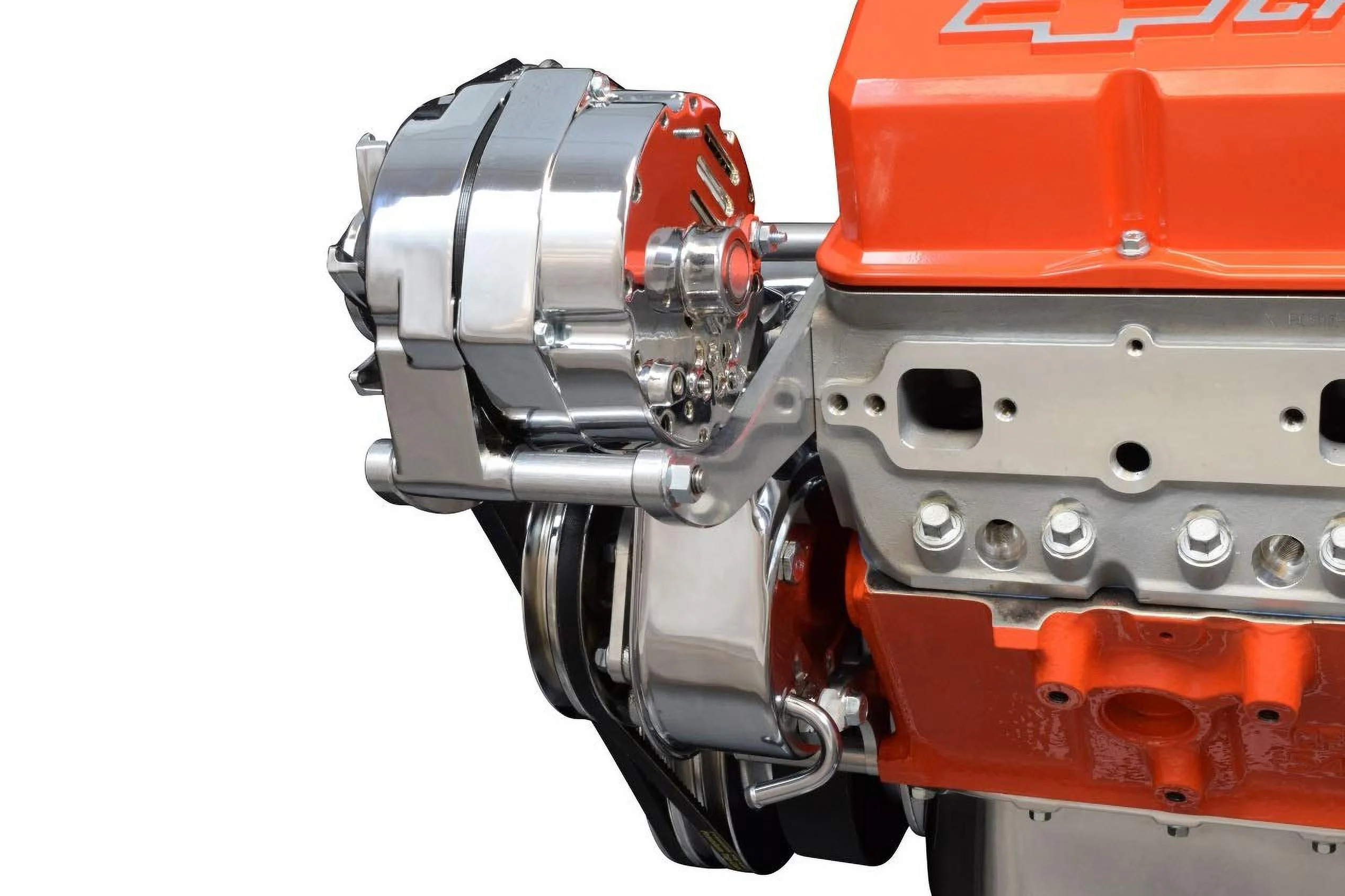 ICT Billet SBC Driver Side Alternator Power Steering Bracket Kit for Long Water Pump 551742