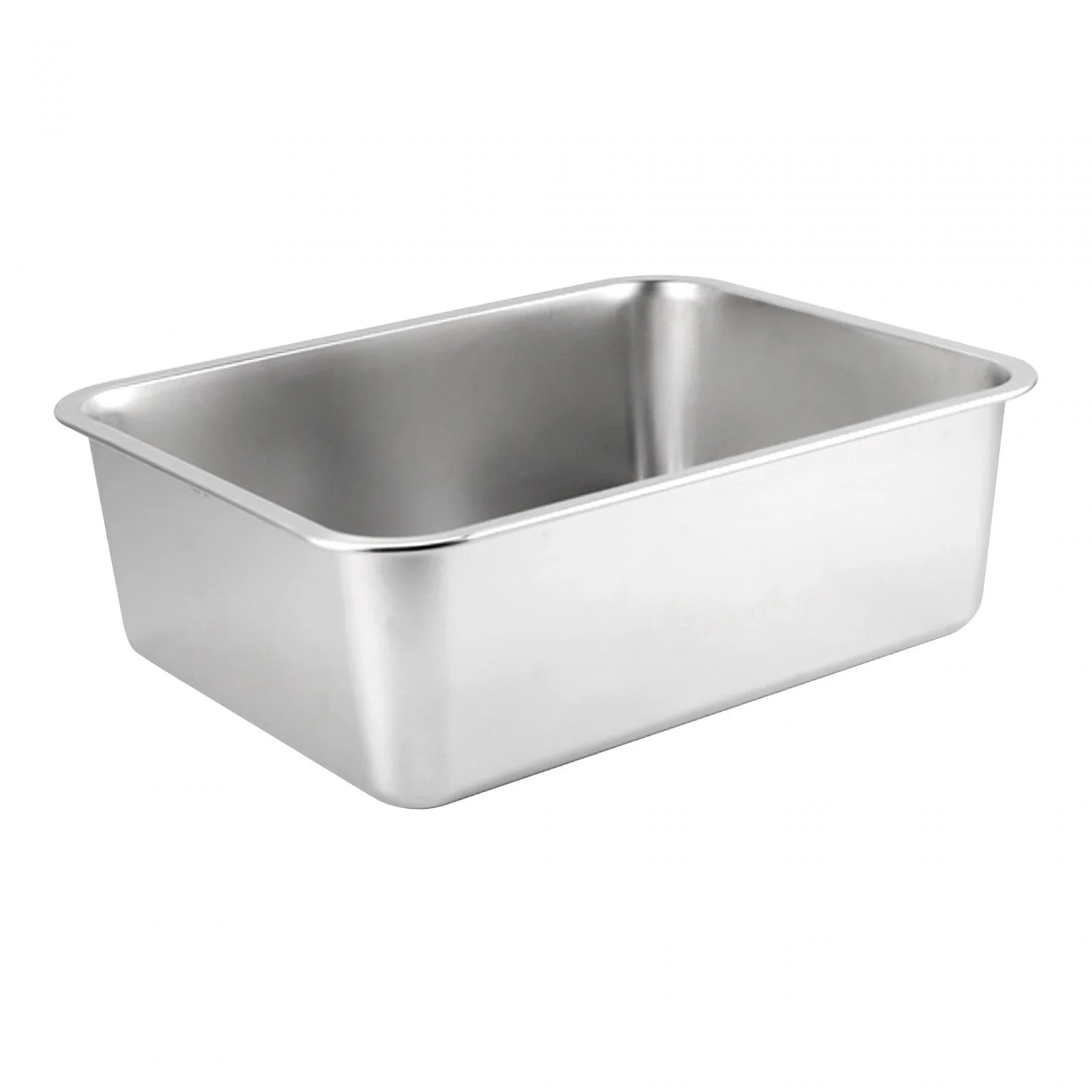Cat Litter Open Top Stainless Litter Toilet 50cmx35cmx10cm