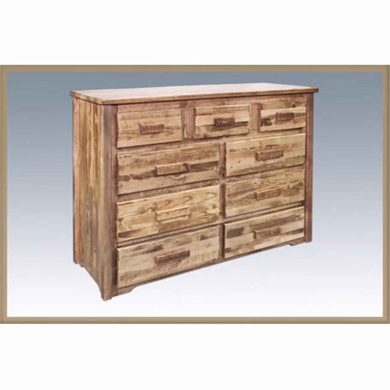 Homestead 9 Drawers Dresser - Stained And Lacquered