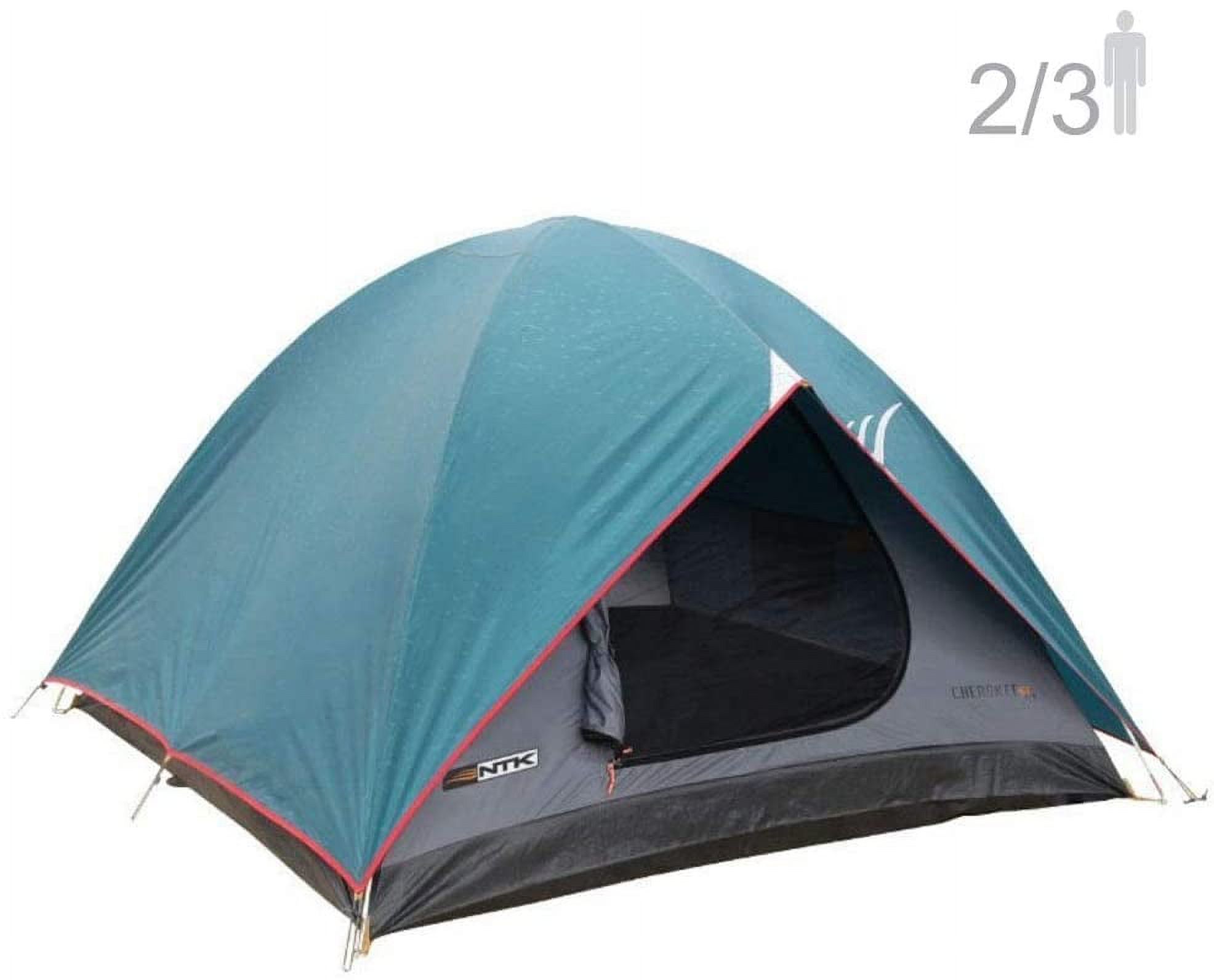 NTK Cherokee GT 2 to 3 Person 7 by 5 Foot Sport Camping Dome Tent 100% Waterproof 2500mm