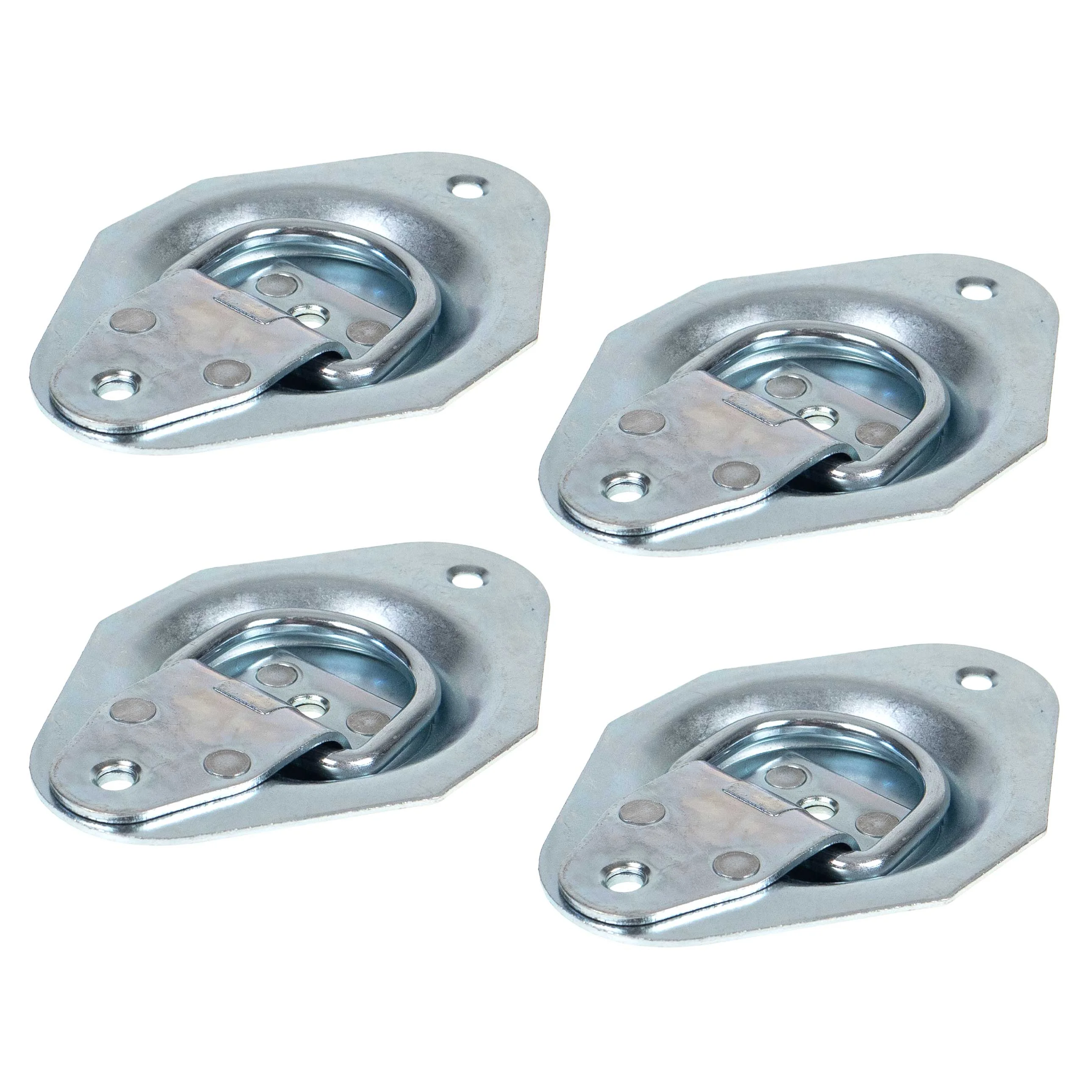 (4 pack) Zinc Plated Recessed Mounting Ring - 900 Lbs