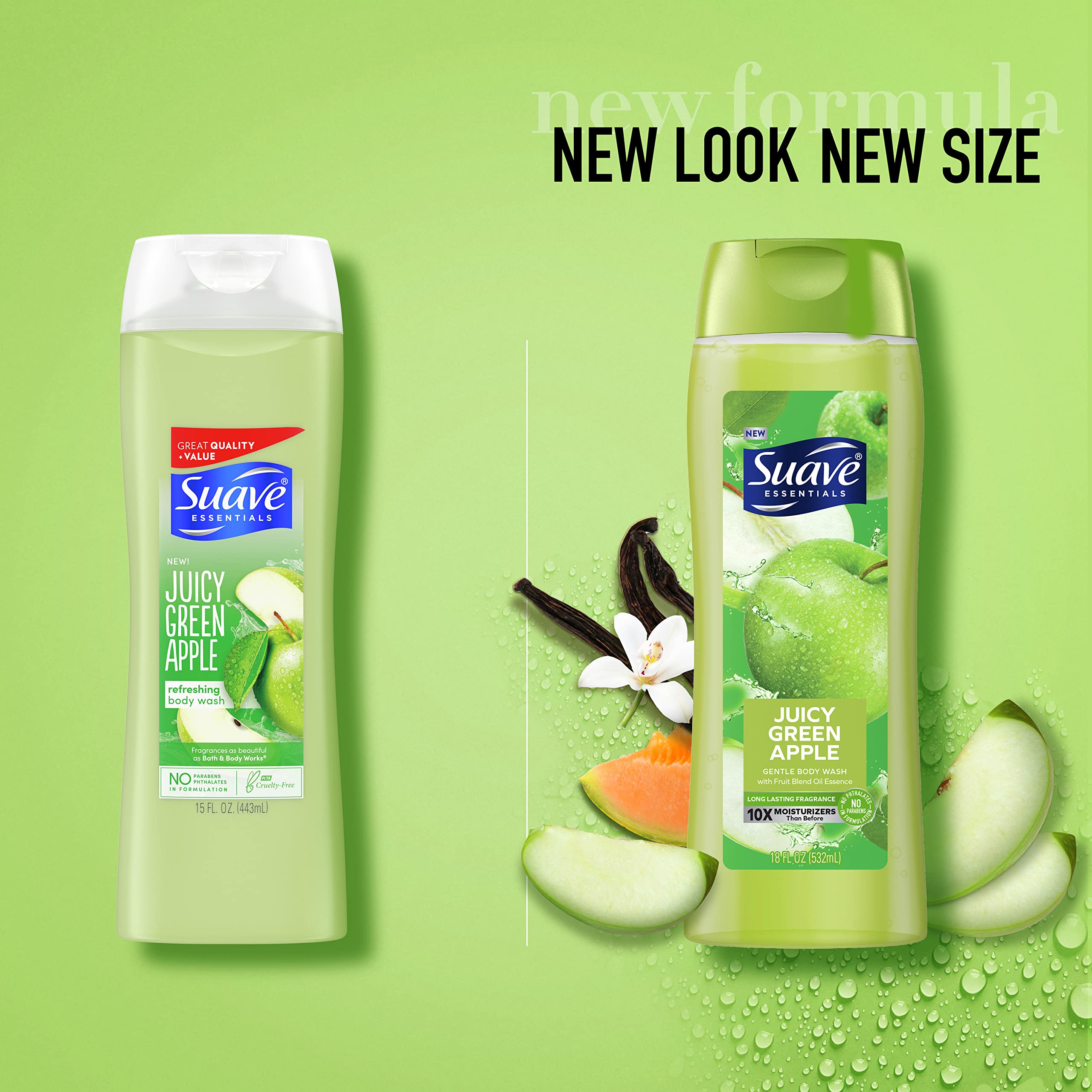 Suave Essentials Gentle Body Wash, with a Fruit Oil Blend Essence (Pack of 12)