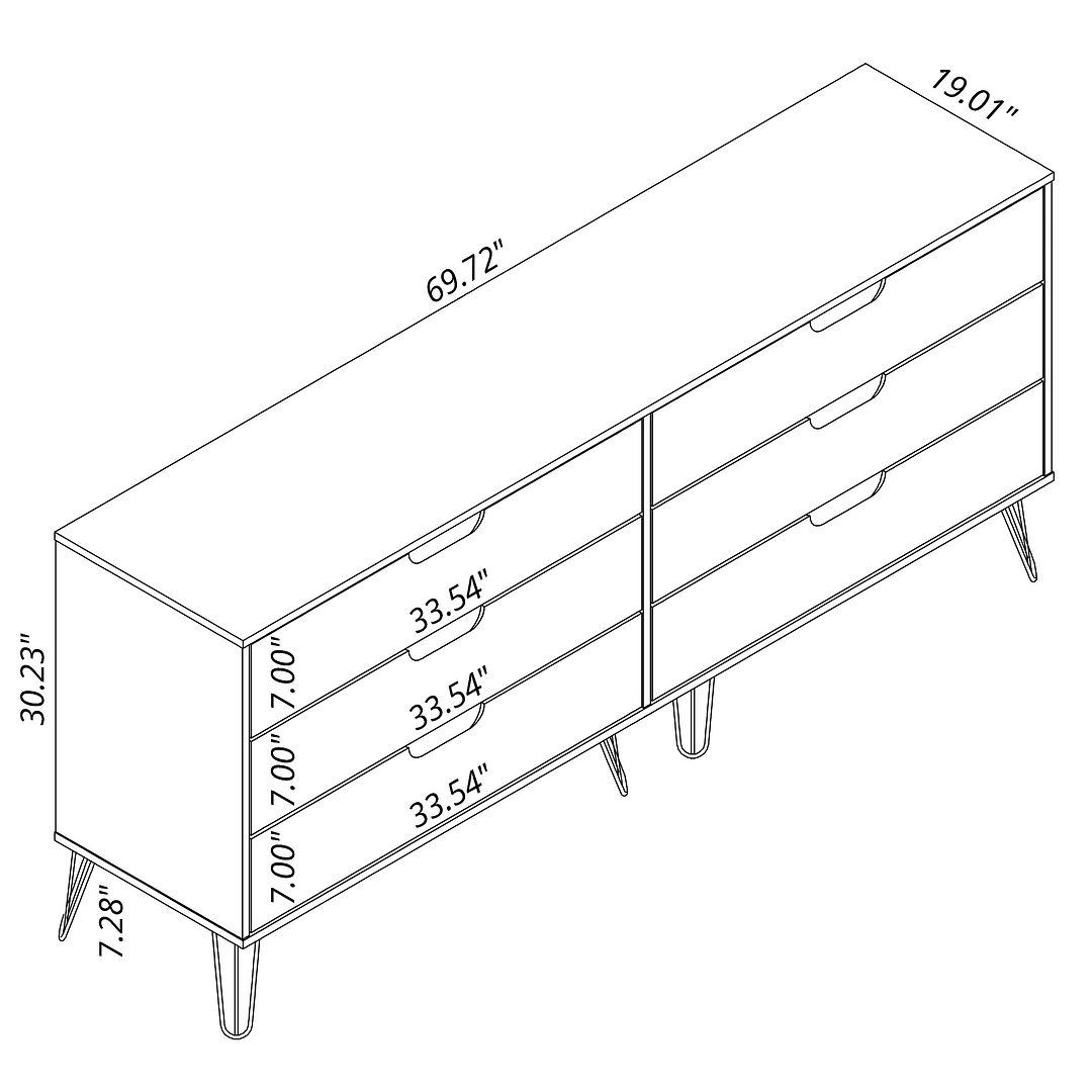 Rockefeller 5-Drawer and 6-Drawer Dresser Set