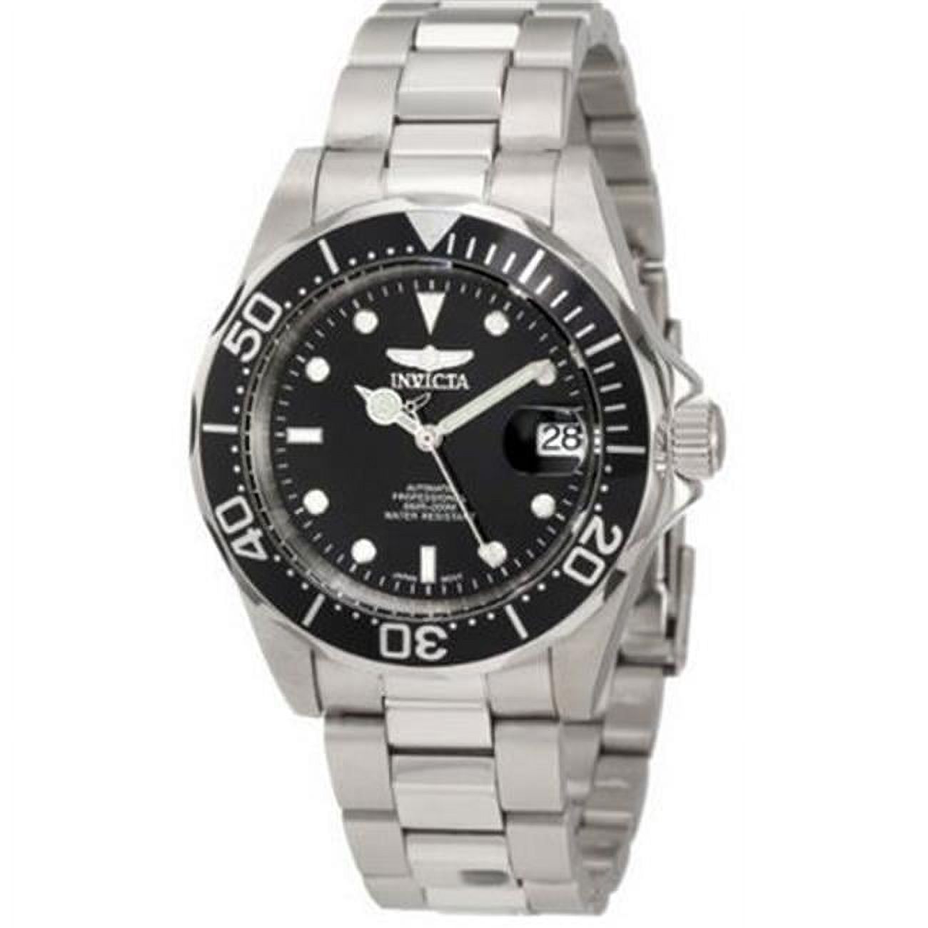 Invicta  Pro Diver Mako Black Dial Auto 3H Stainless Steel Watch