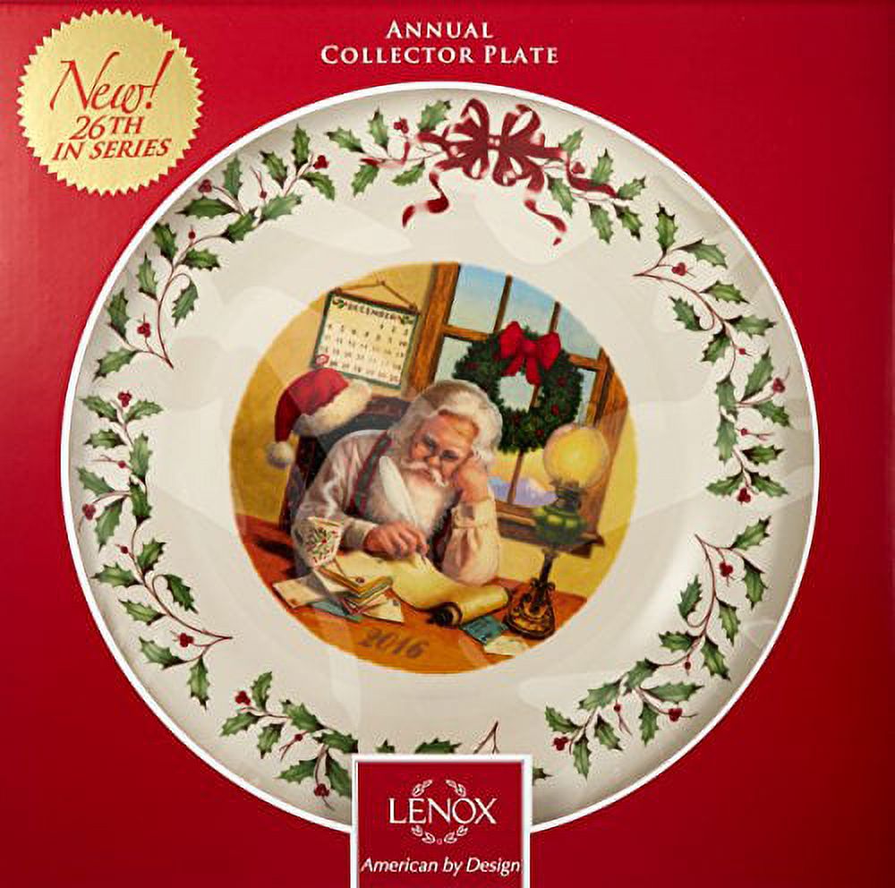 2016 Lenox LE Holiday Santa Making A List Porcelain Christmas Collectors Plate