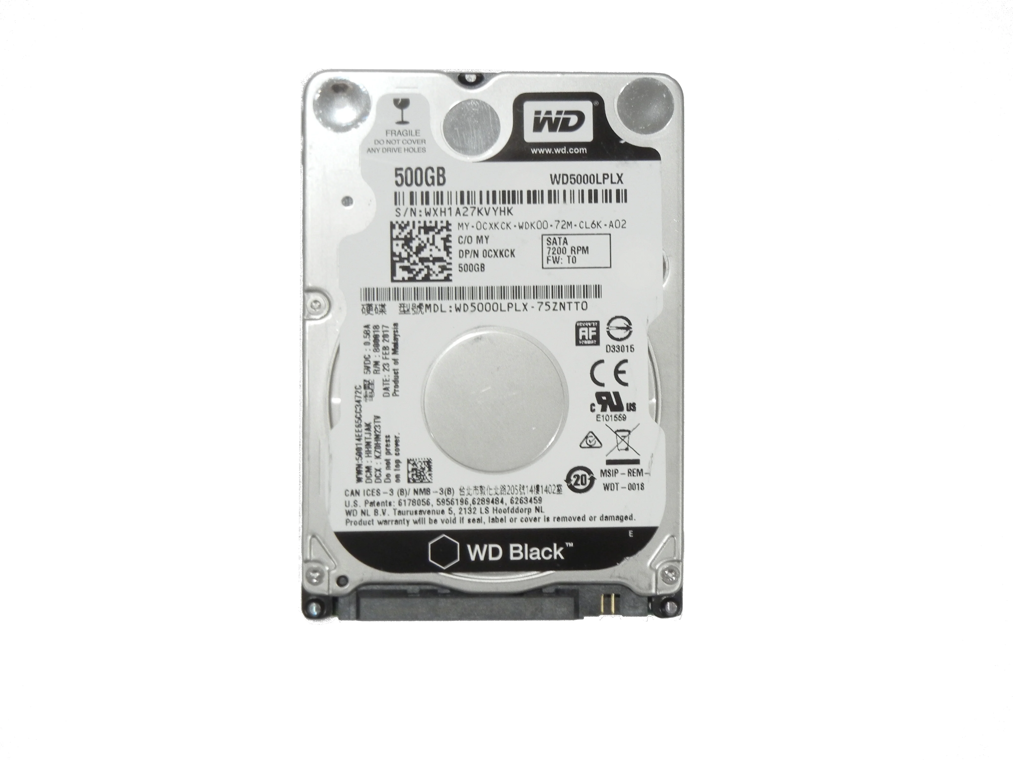 CXKCK Dell Western Digital 500GB 7200 RPM Laptop Hard Drive