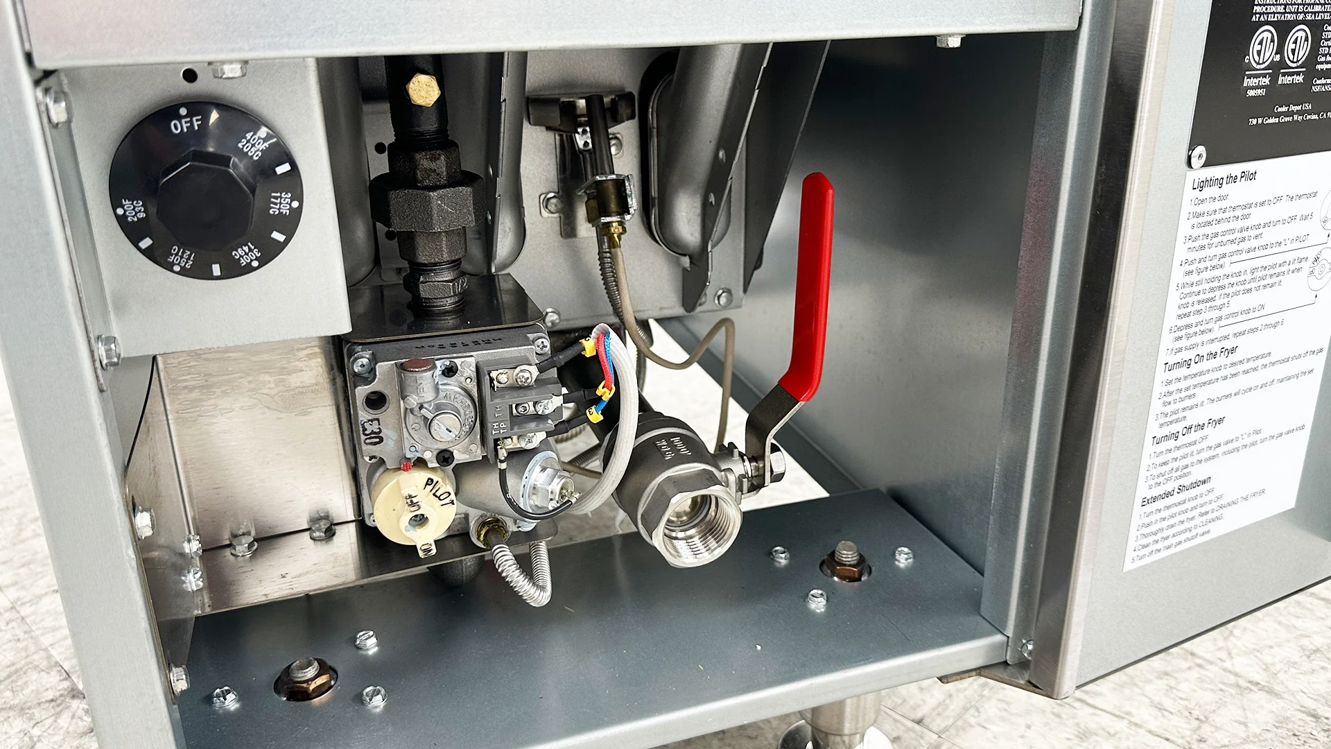 Gas Countertop Fryer three tube burners NG CTF-3