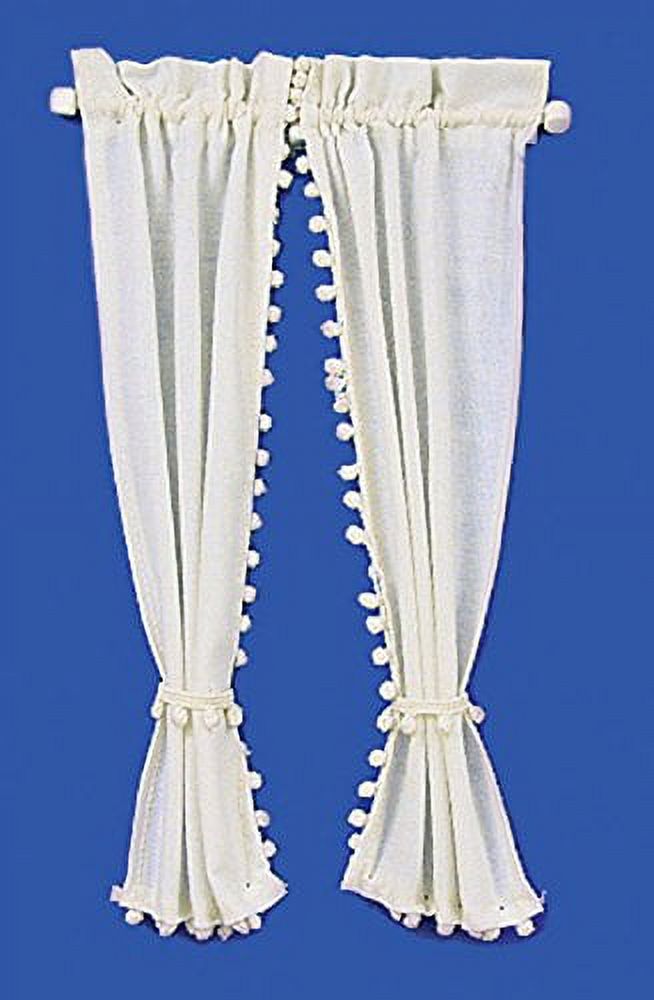 Dollhouse Miniature Country Curtains in Ecru by Barbara O039Brien