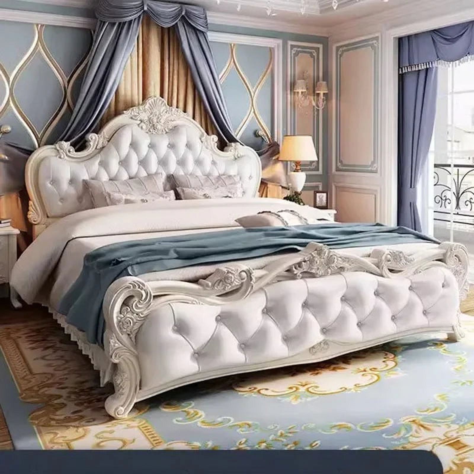 Luxury Queen Double Bed Modern Whitr King Headboard Frame Double Bed Girl Wood Sleeping Cama Matrimonio Bedroom Furniture