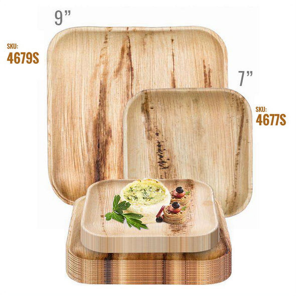 Square Palm Leaf Eco Friendly Disposable Dinnerware Value Set (100 Guests)
