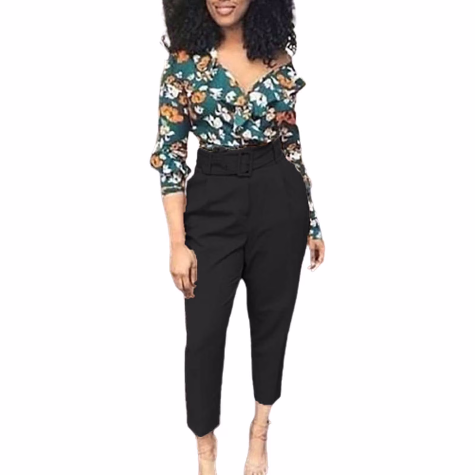 Akiihool Pants for Women Women's Plus Size Active Yoga Indoor Capri Walking Crop Pants with Pockets Drawstring (Black,3XL)