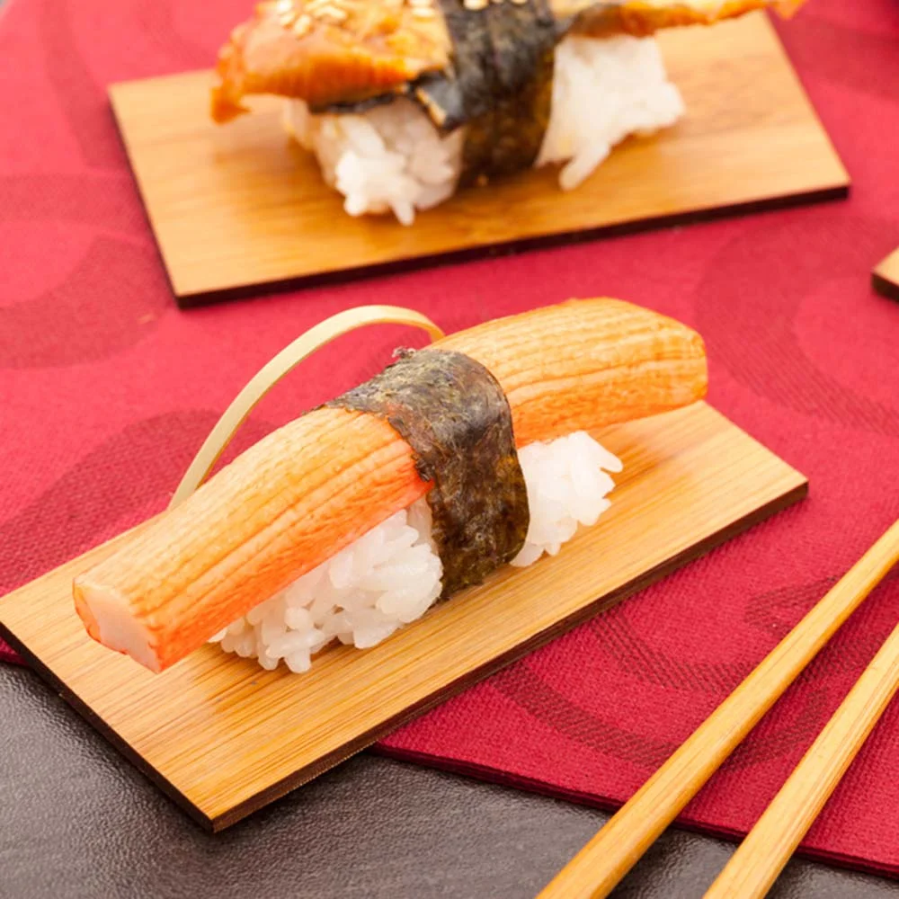 Deco Rectangle Natural Bamboo Serving Pallet - 4