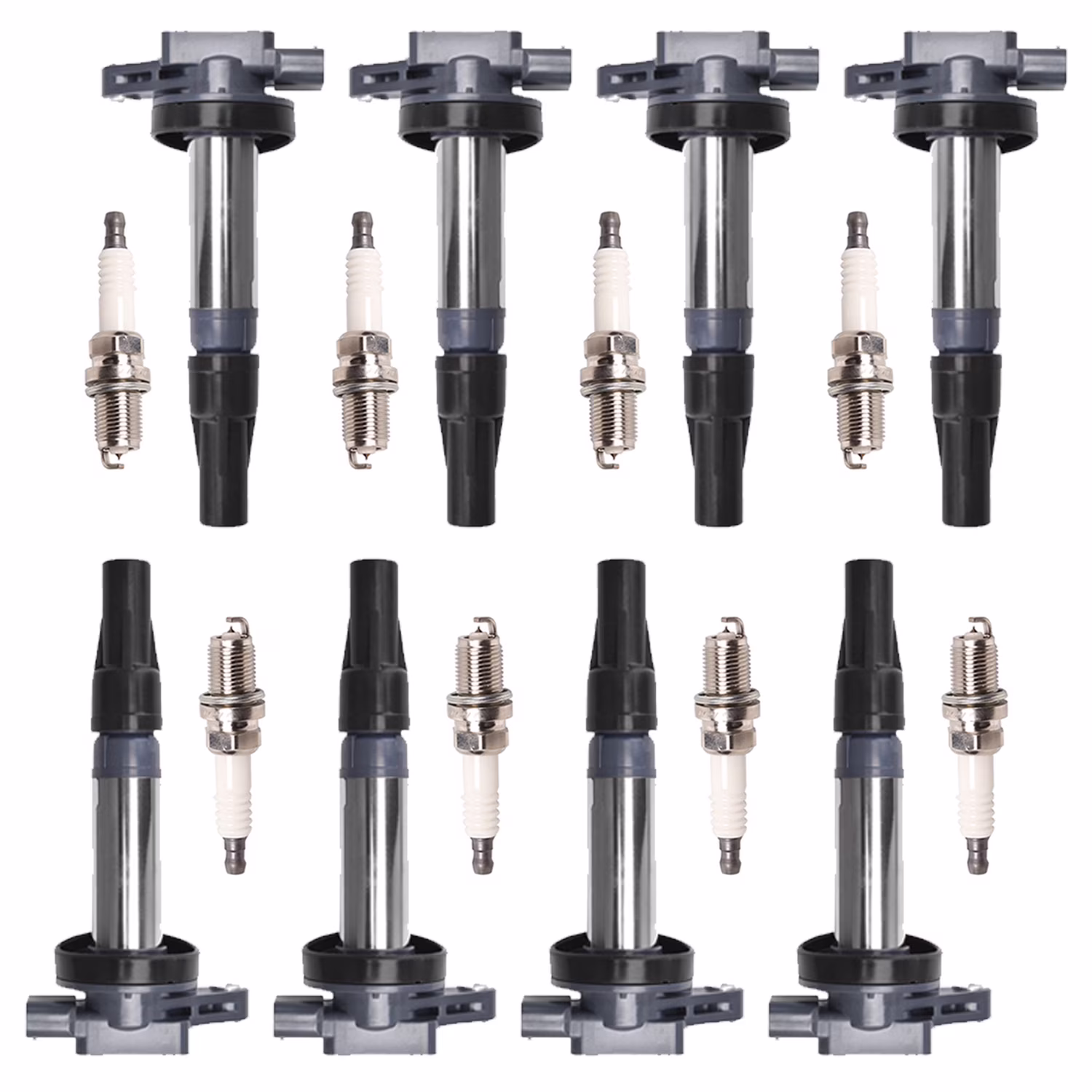 8 ISA Ignition Coils and 8 Iridium Spark Plugs Compatible with 2005-09 Land 8 Rover Range Rover LR3 Replacement for UF519