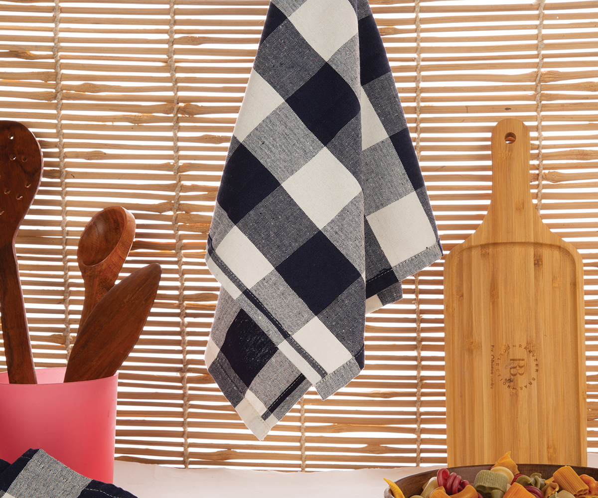 All Cotton and Linen Kitchen Towels, Cotton Dish Towels, Buffalo Plaid Hand Towels, Farmhouse Tea Towels, Set of 6, 18 x 28