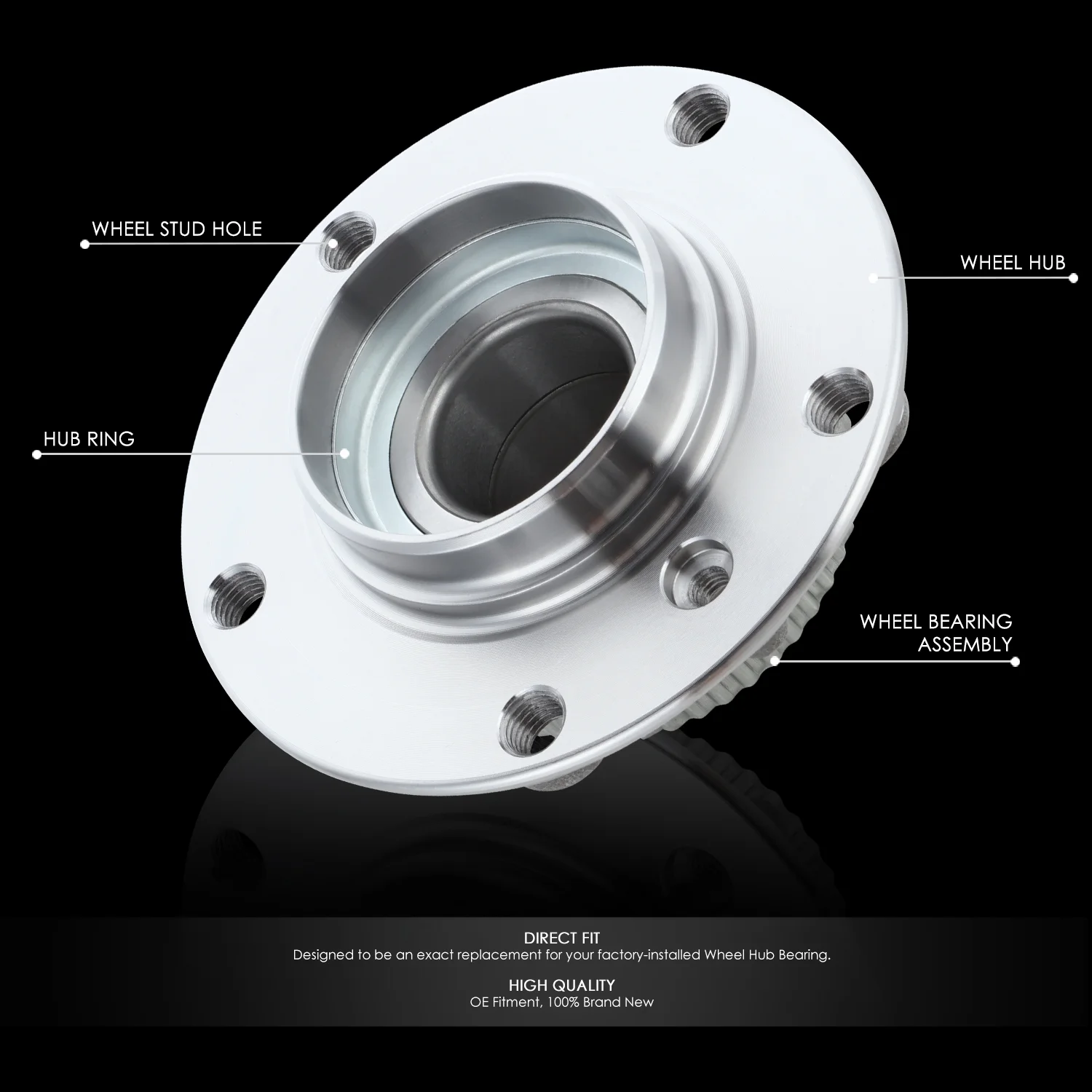 DNA Motoring OEM-WHA-0133 For 1991-2008 BMW 325i 525i 740i 850Ci M3 Z3 Z4 E46 E31 E32 Front Left Right Wheel Bearing Hub Assembly