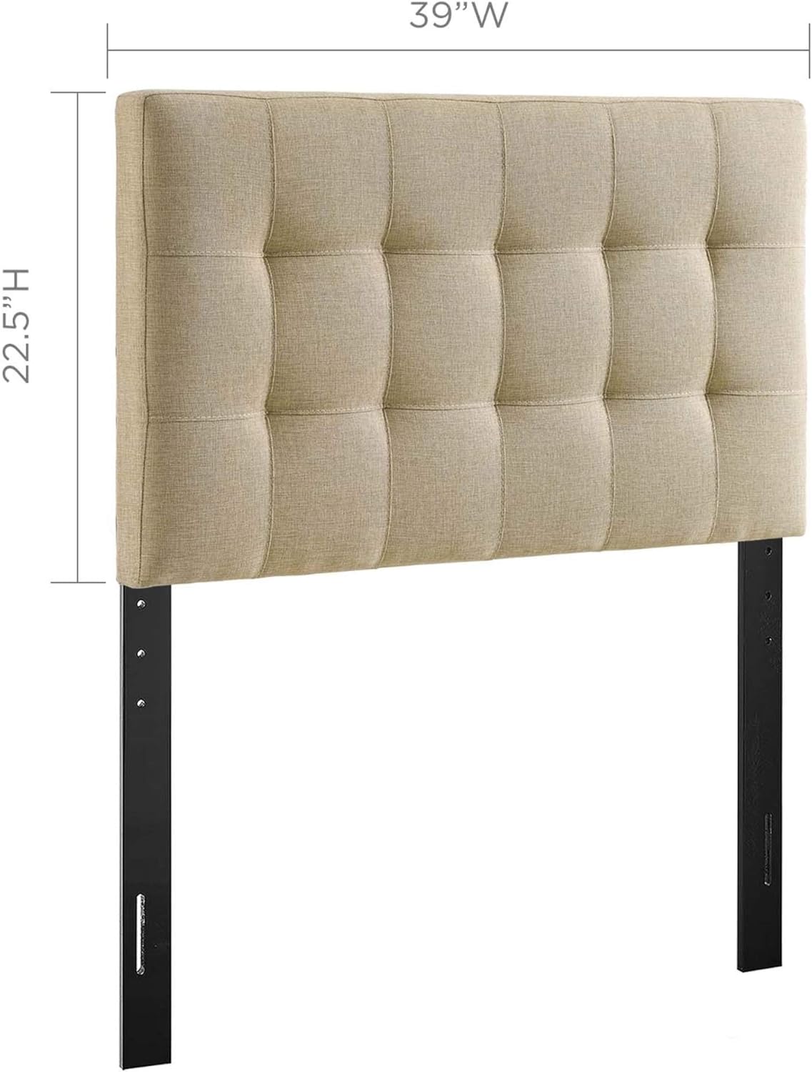 Lily Upholstered Linen Fabric Tufted Headboard - Sophisticated And Durable Bed Accessory For Contemporary Living Spaces