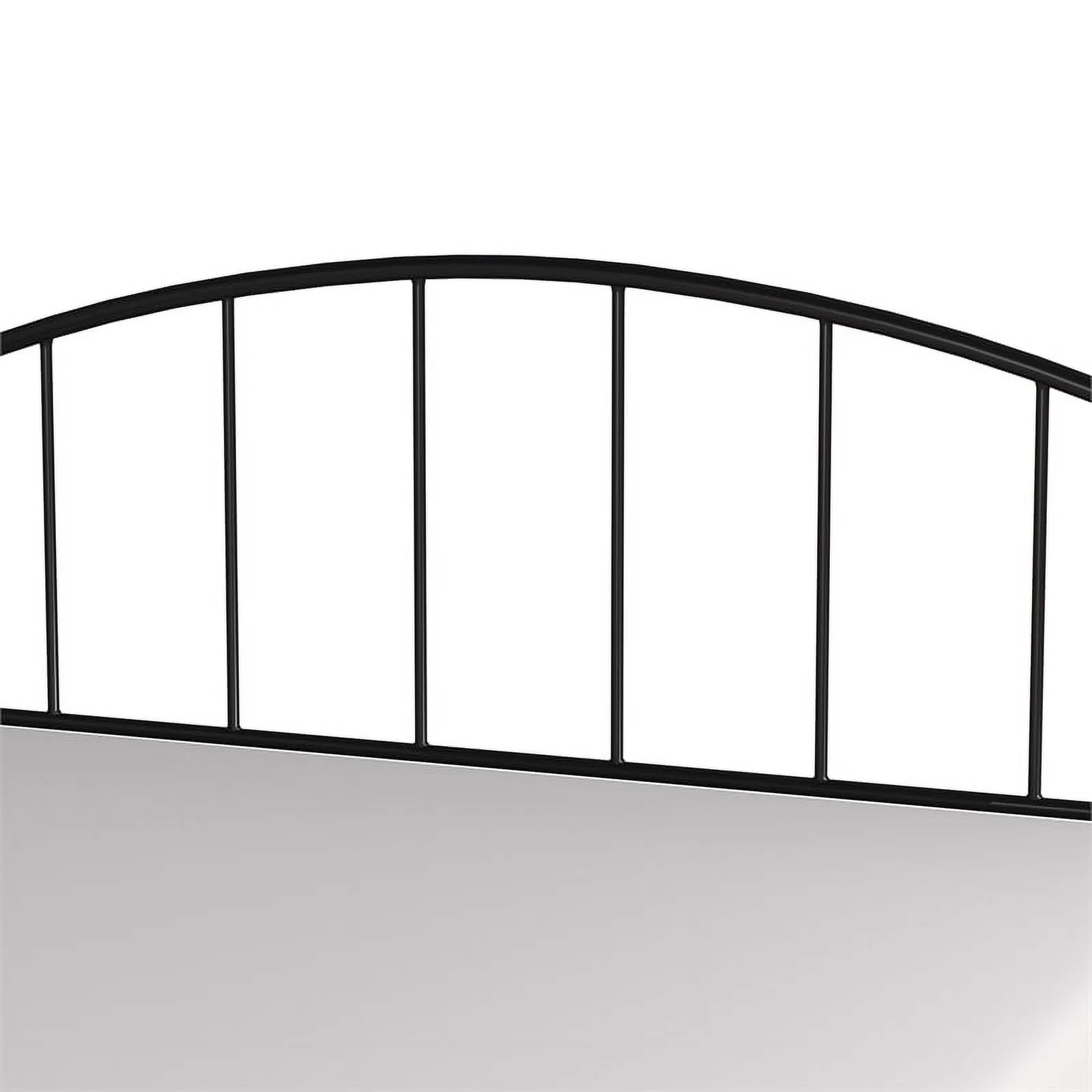 Bowery Hill Furniture Metal Queen Bed with Arched Spindle Design Black