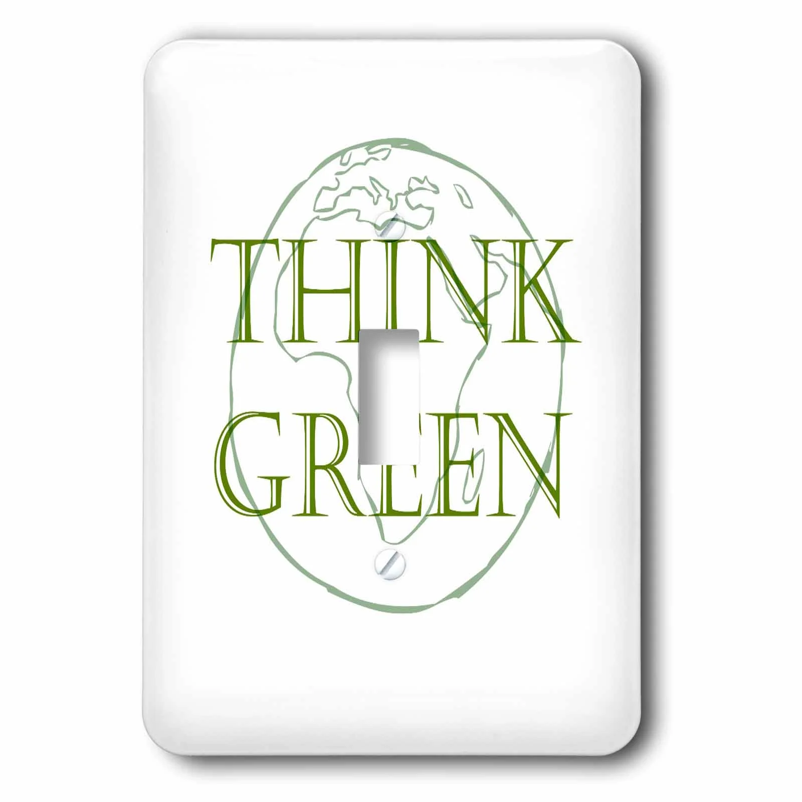 3dRose Think Green Planet Earth- Environment- Ecology - Single Toggle Switch (lsp_42794_1)