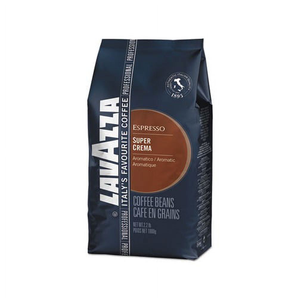 Super Crema Whole Bean Espresso Coffee 2.2lb Bag, Vacuum-Packed