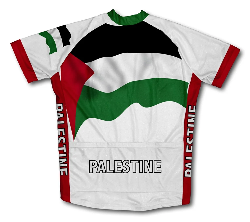 Palestine Flag Short Sleeve Cycling Jersey  for Men - Size XS