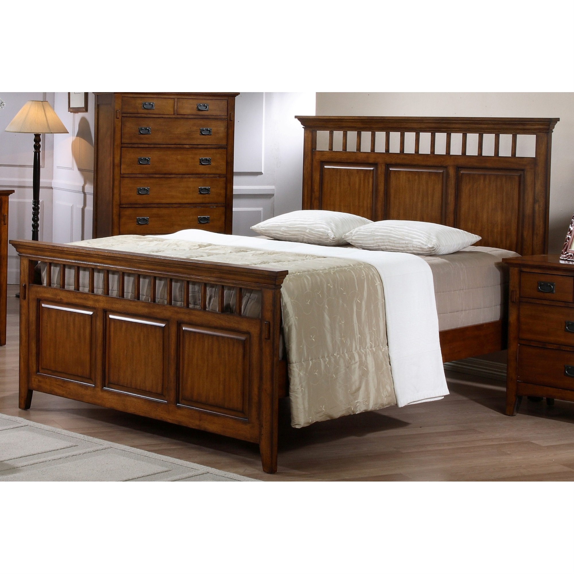 Sunset Trading Tremont King Bed | Distressed Brown