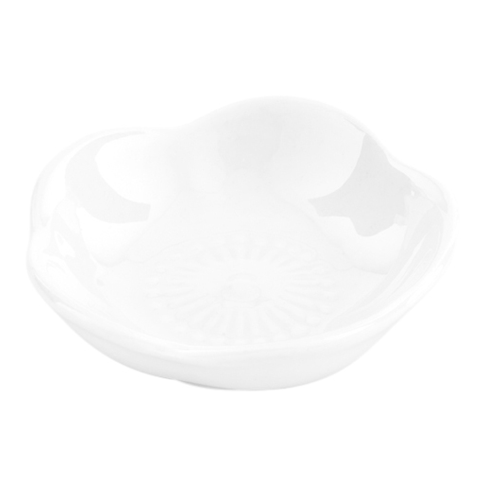 Round White Porcelain Mini Le Fleur Dish - 3