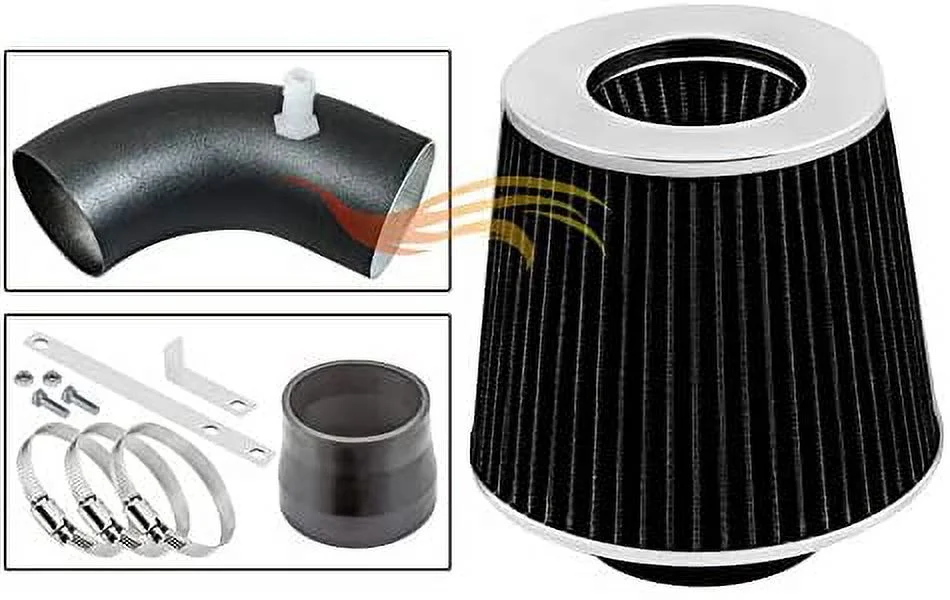 RW SERIES - MATTE BLACK PIPE GRAY - SHORT RAM INTAKE Compatible For 04-08 Chrysler Pacifica 3.5L 3.8L 4.0L V6