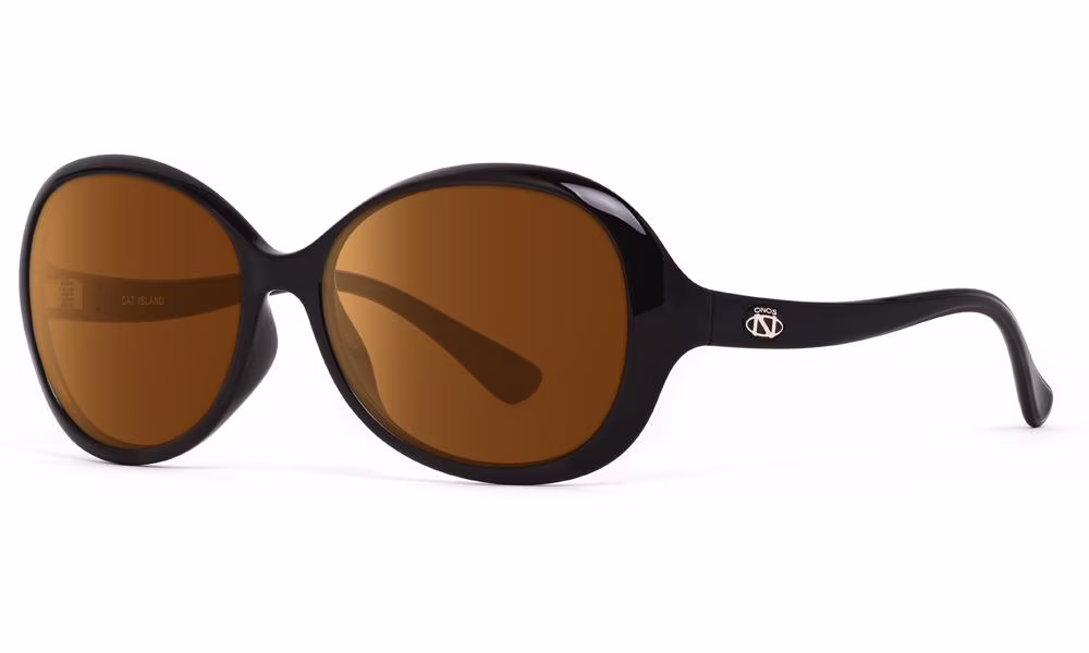 ONO'S CAT ISLAND Amber Bifocal +2.00 Power POLARIZED Black Frame SUNGLASSES