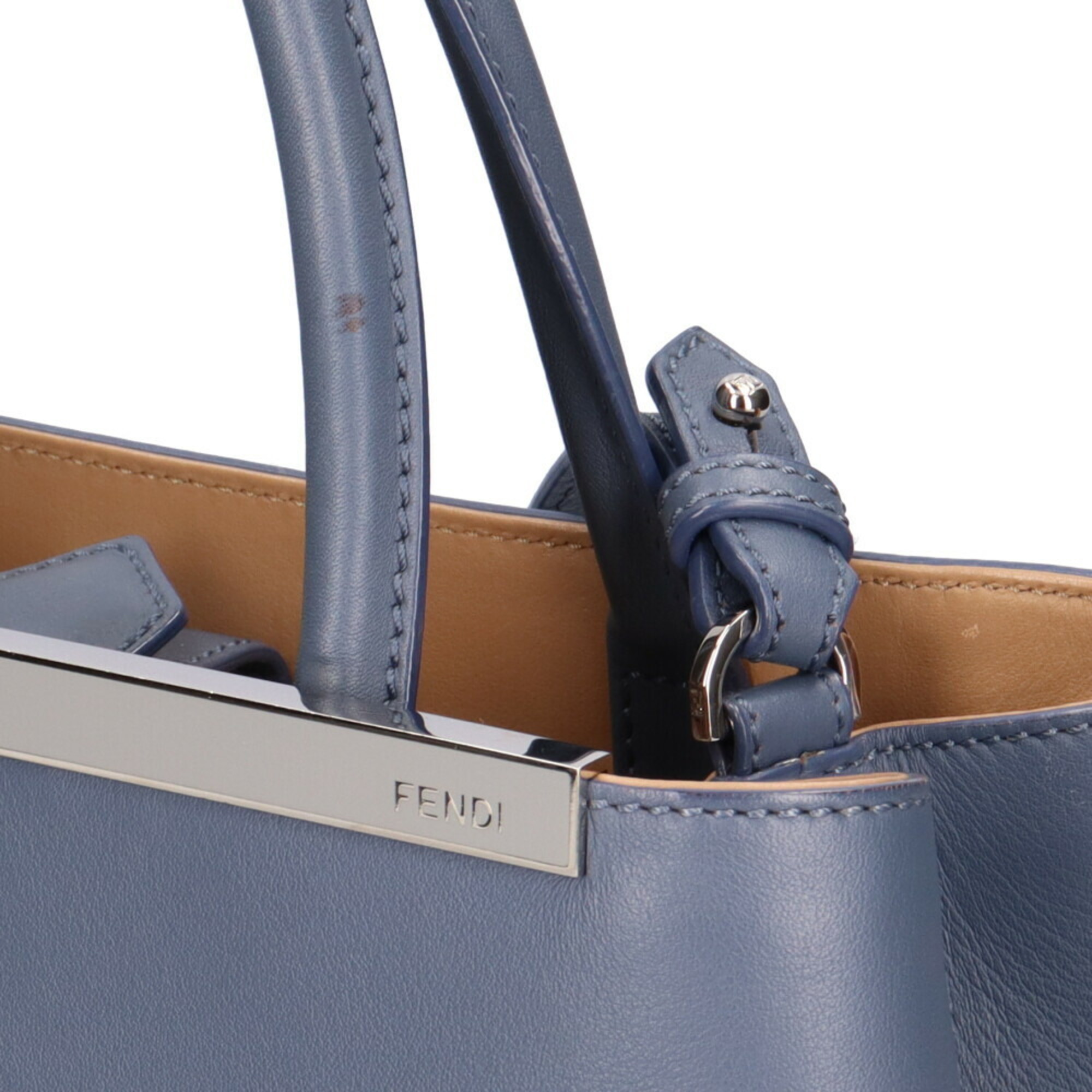 Pre-Owned Fendi FENDI Toujour Shoulder Bag Leather Blue Ladies (Good)