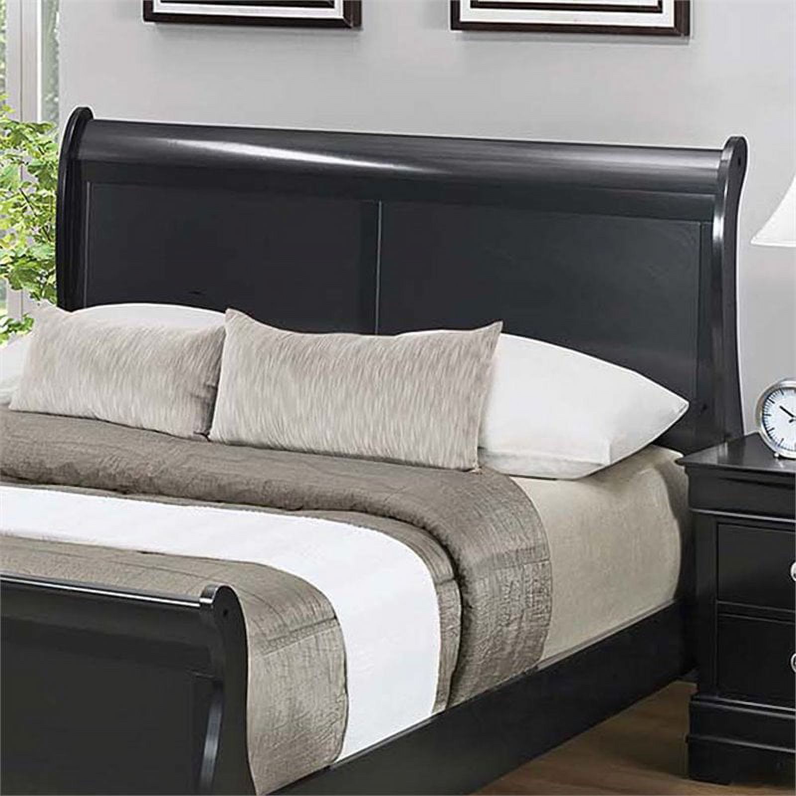 Louis Philippe Black Full Headboard