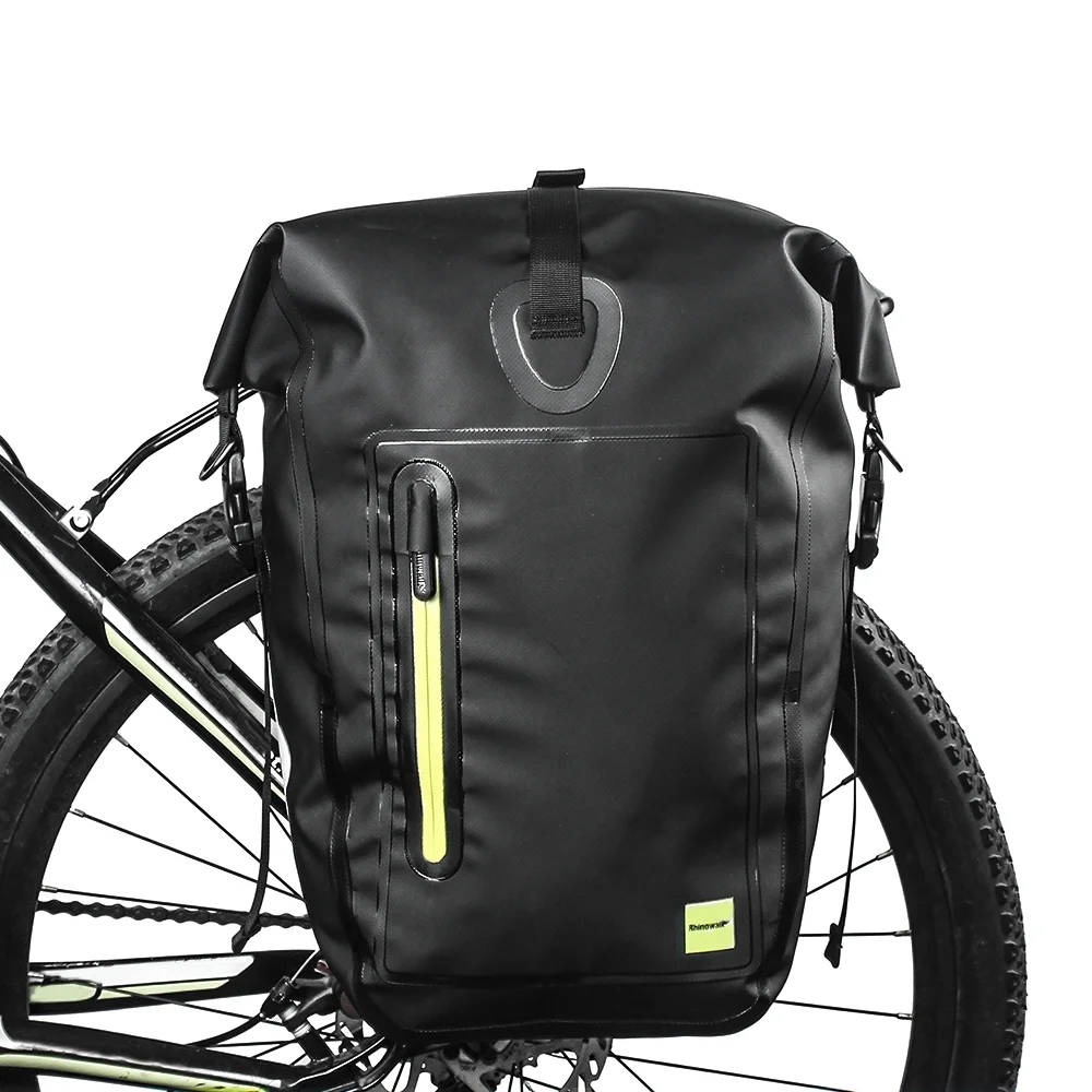 25L Waterproof Bike Rear Rack Pannier Bag Cycling Rear Seat Bag Shoulder Bag