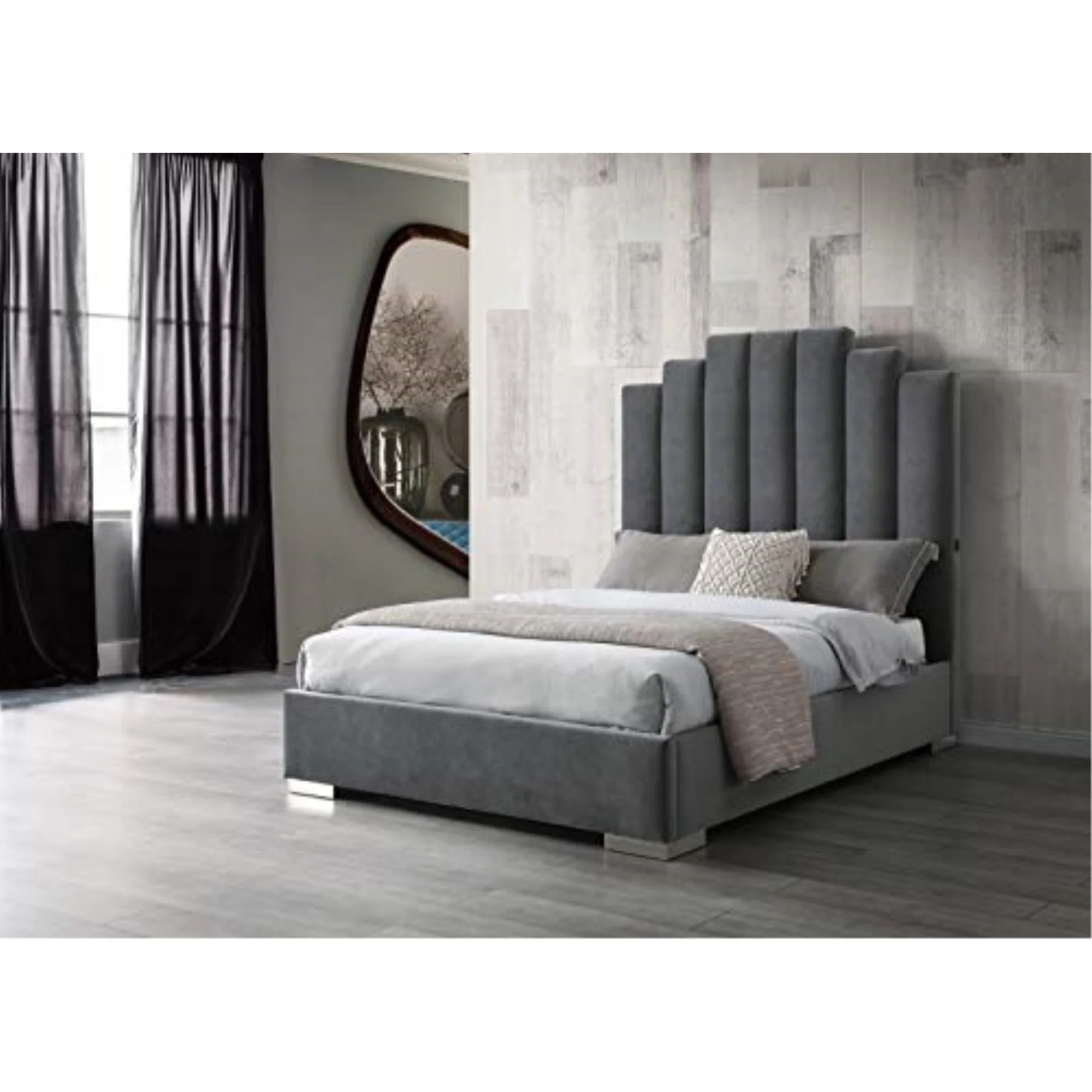 Whiteline Modern Living Jordan Queen Bed Grey