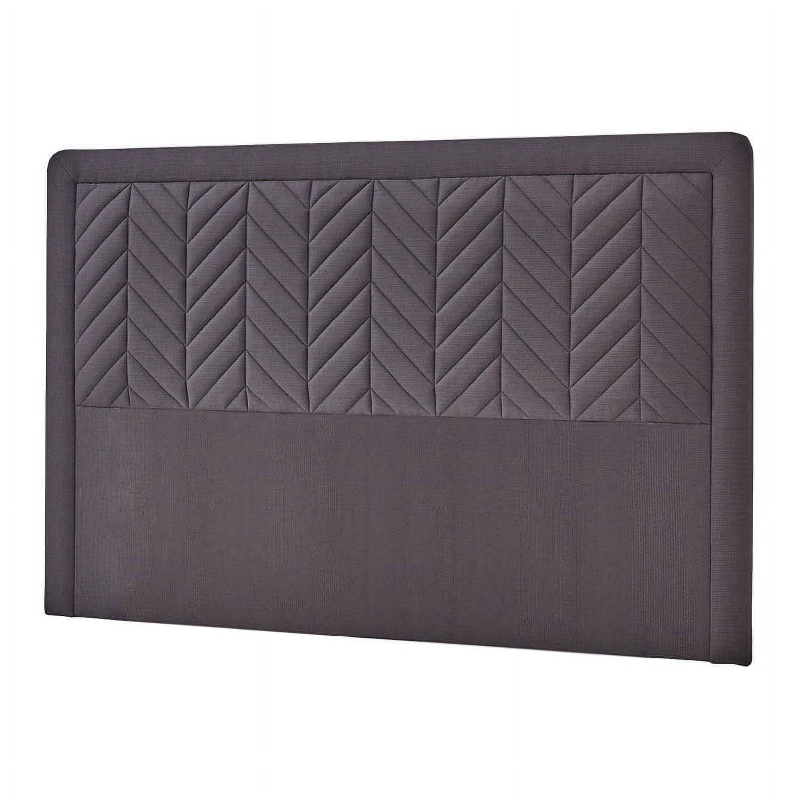 Yatas Bedding Valery Contemporary Wood & Fabric Queen Size Headboard in Black