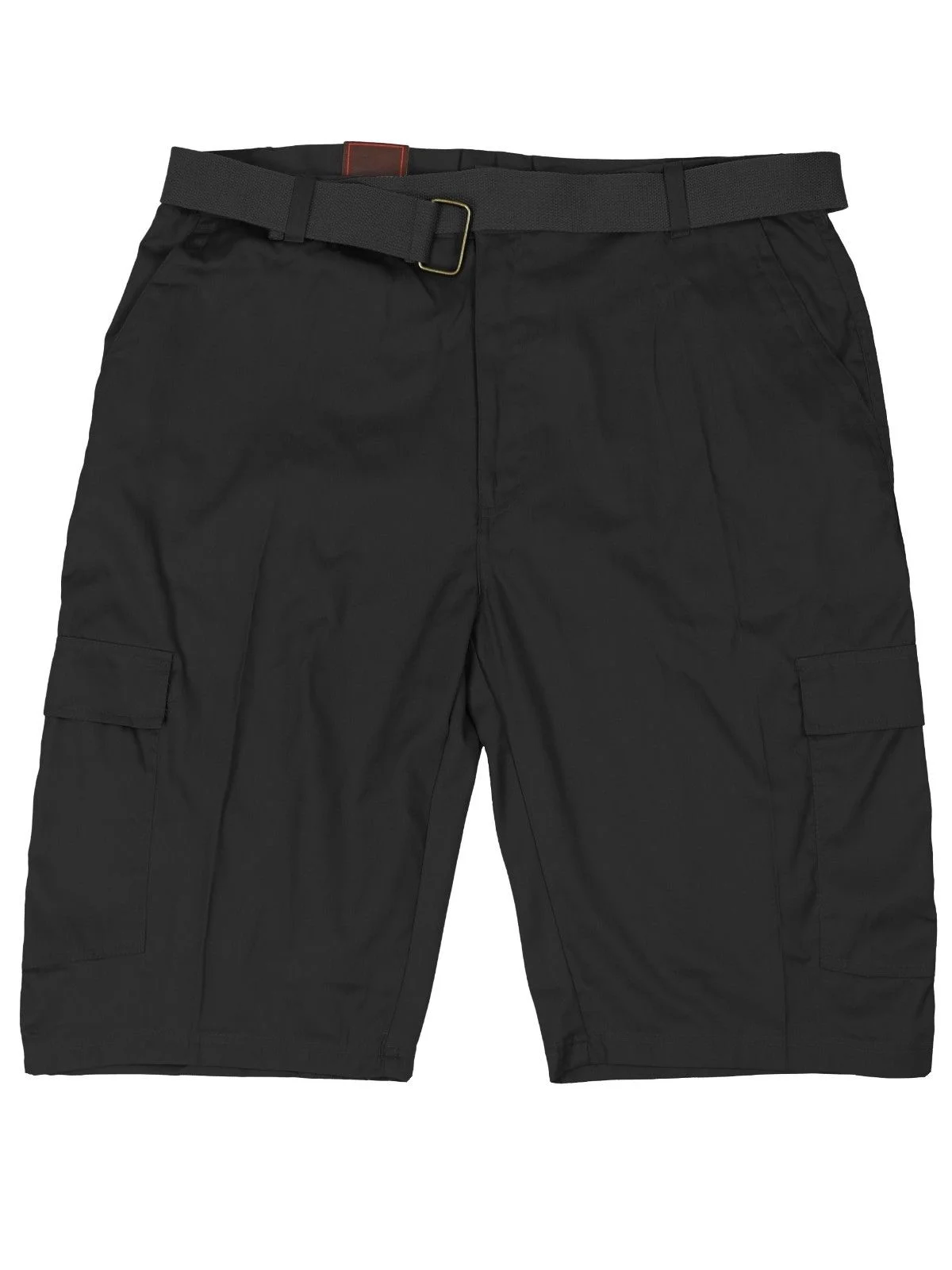 LR Scoop Men's Multi Pocket Casual Golf Belted Cargo Dress Shorts Big Plus Sizes (Black,40)