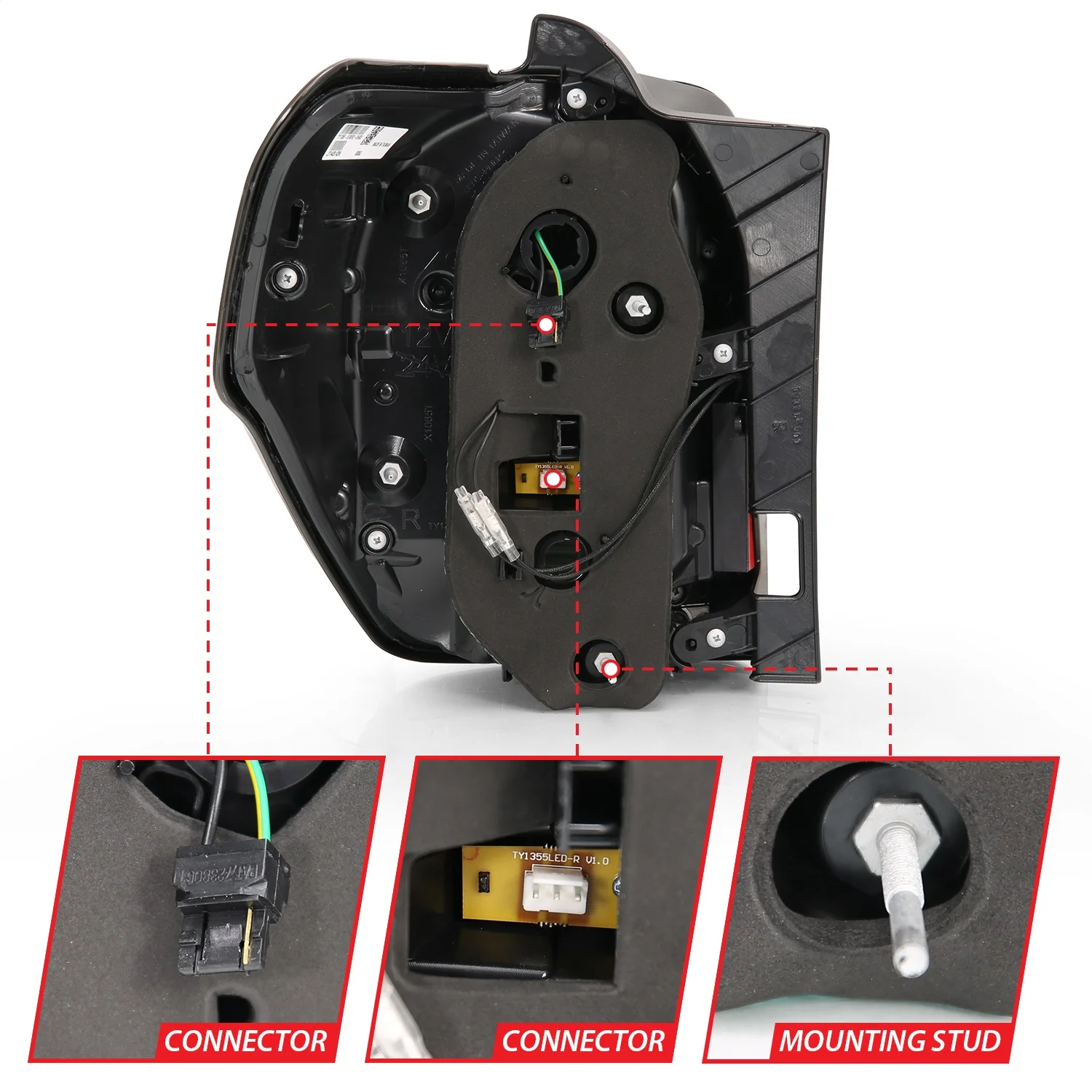 ANZO 2014-2020 Toyota 4Runner T.L Black Housing Smoke Lens Red Light Bar W/Sequential - 311312