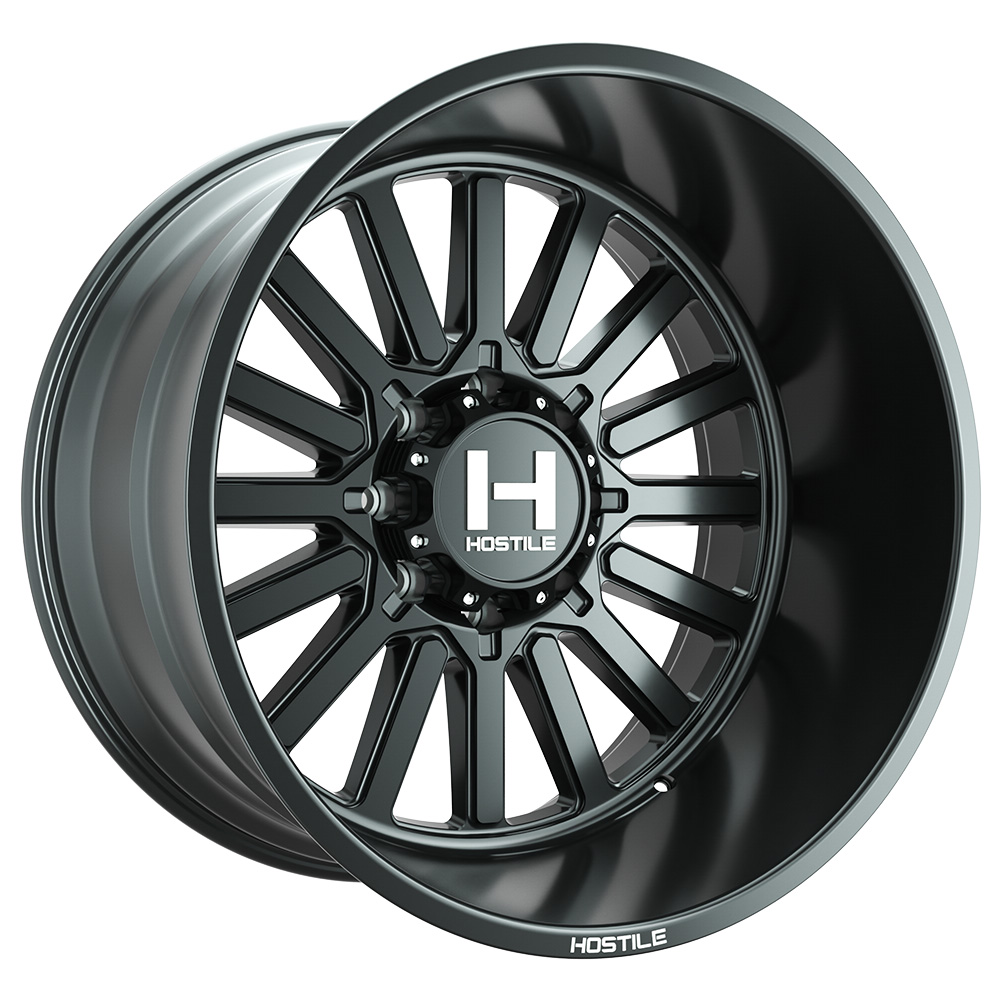 22x10 Hostile H127 Titan Asphalt (Matte Black) Wheel 8x180 (-25mm)