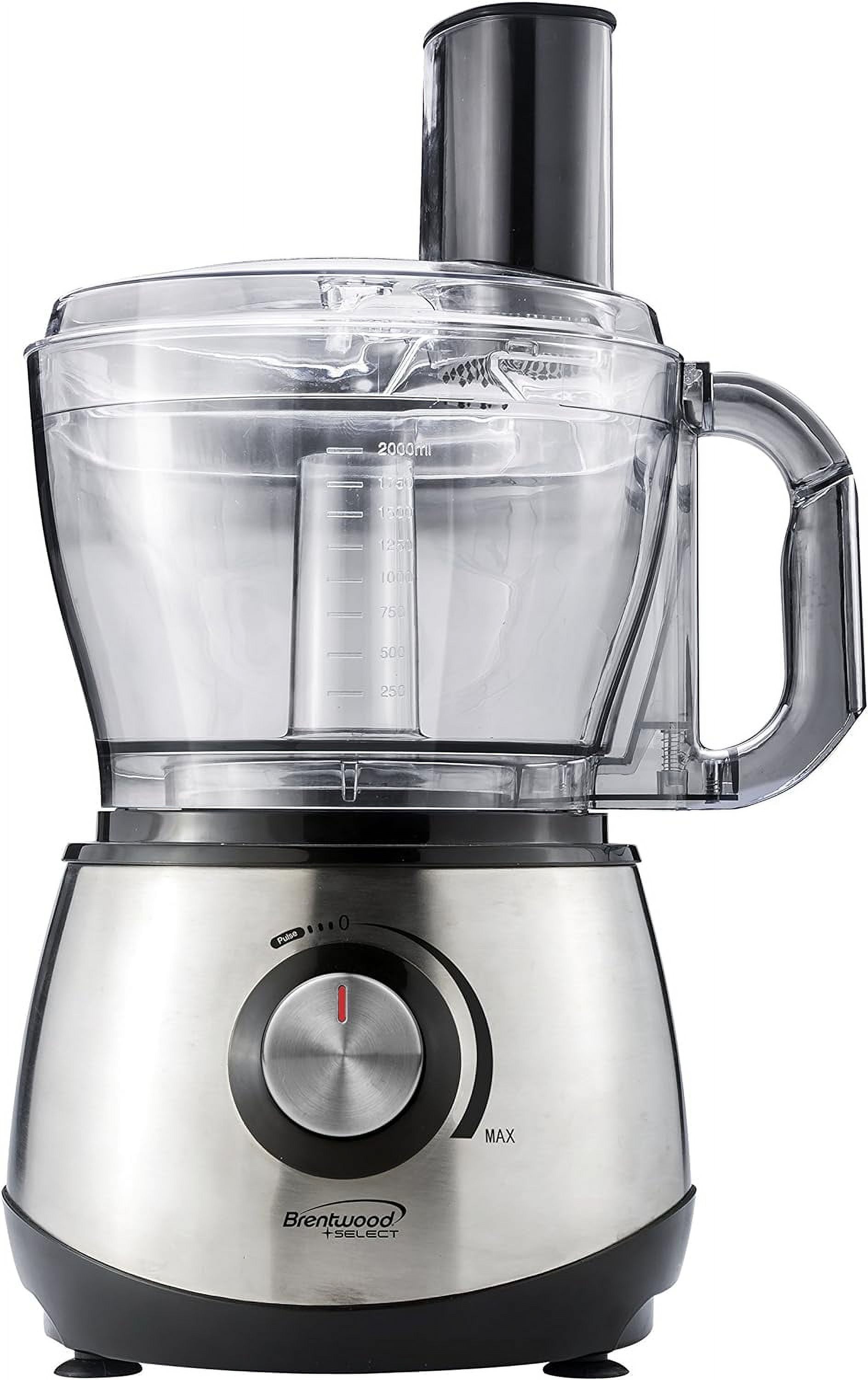 Food Processor, 8-Cup, Stainless Steel/Black