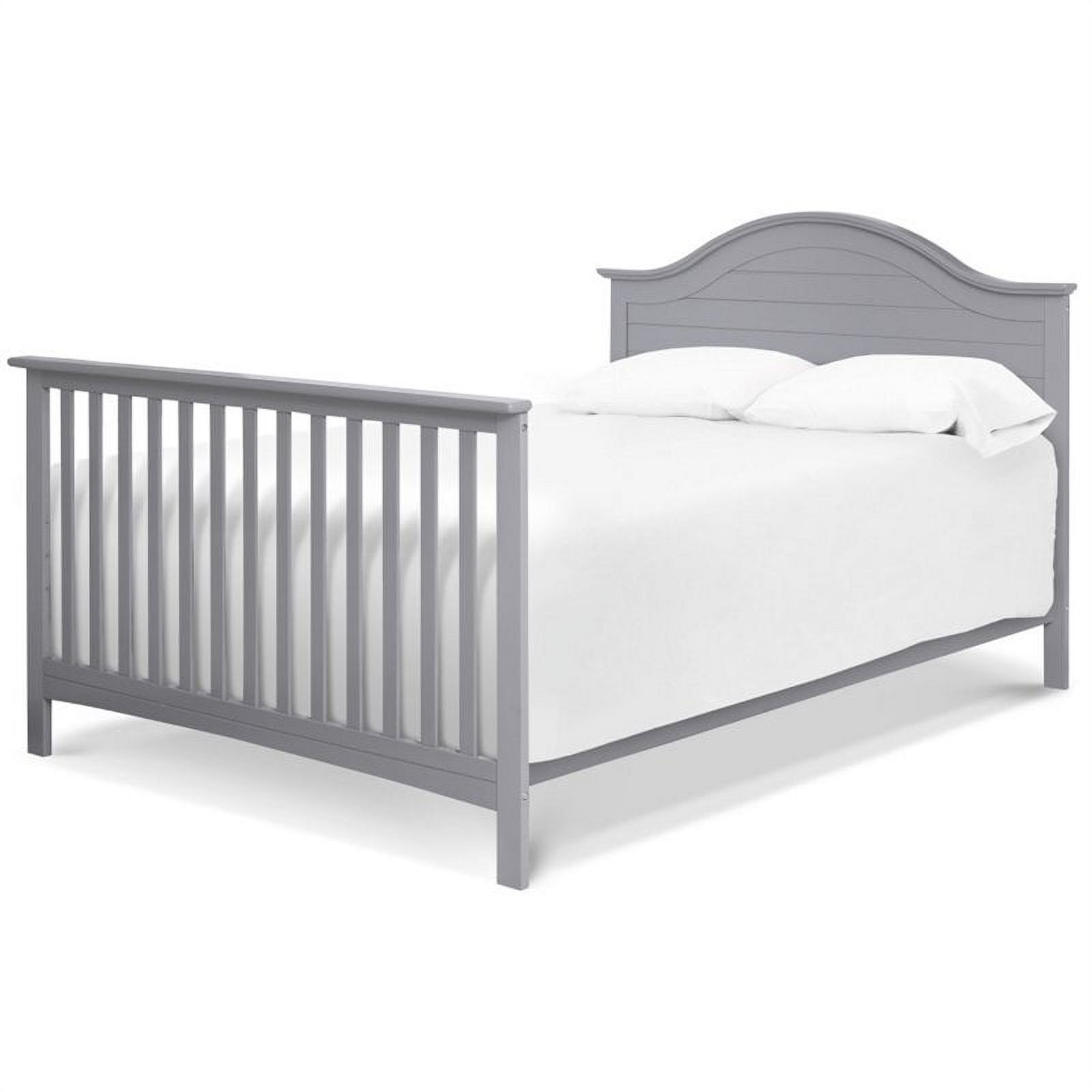 4-in-1 Convertible Crib and Dresser with Removable Changing Tray Set in Gray