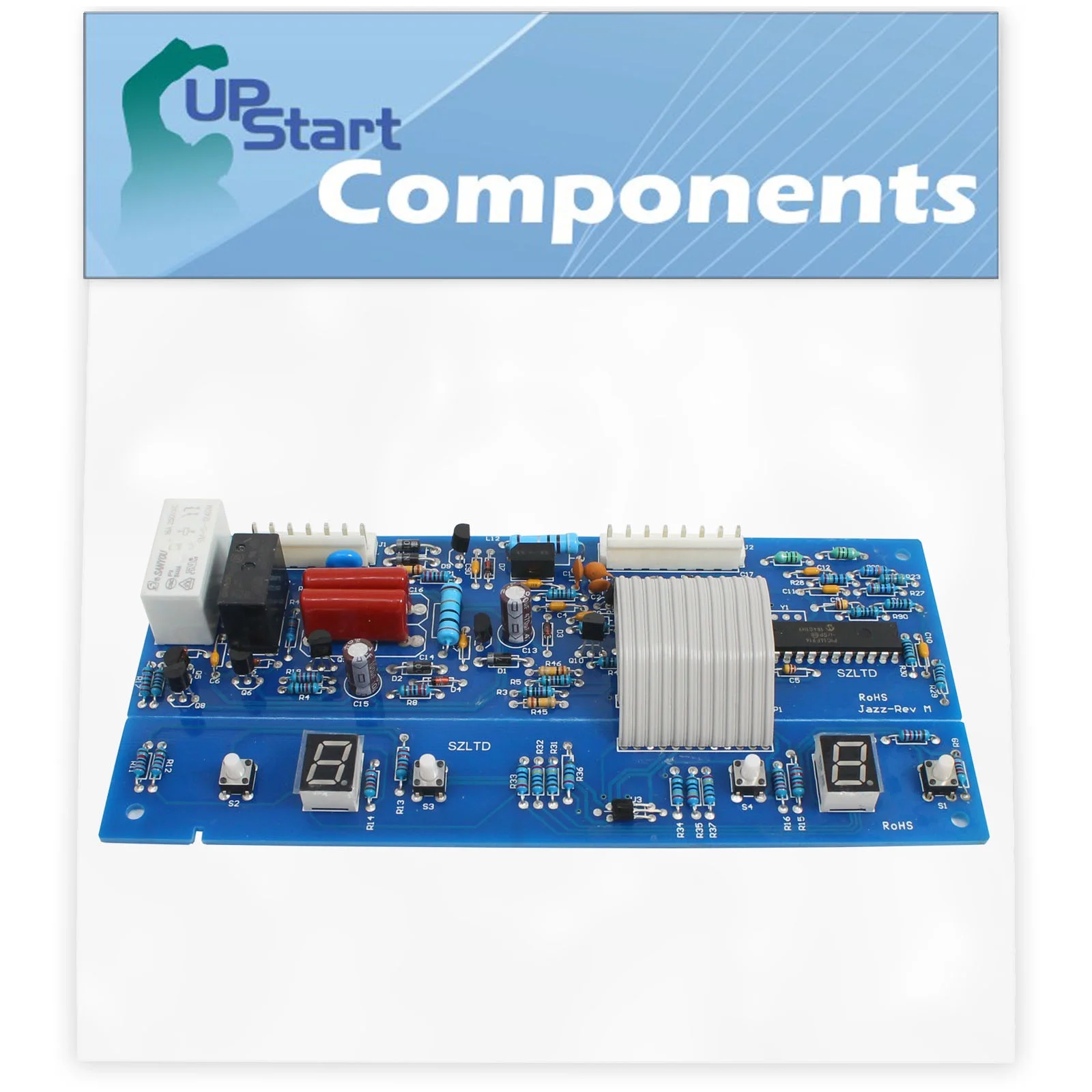 W10503278 Refrigerator Control Jazz Board Replacement for Whirlpool Eb9fvhrws01, Whirlpool Eb9fvhxwq01, Whirlpool Gx2shbxvy05, Whirlpool Gb9shdxps01, Maytag Mfd2560hew, Jenn Air Jcd2295hes